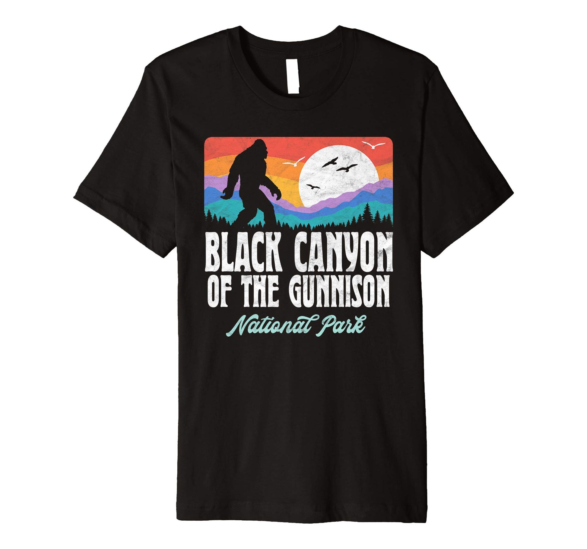 Bigfoot Black Canyon Gunnison National T-Shirt - Unique Graphic Men Women - T-Shirt, Sweatshirt, Hoodie