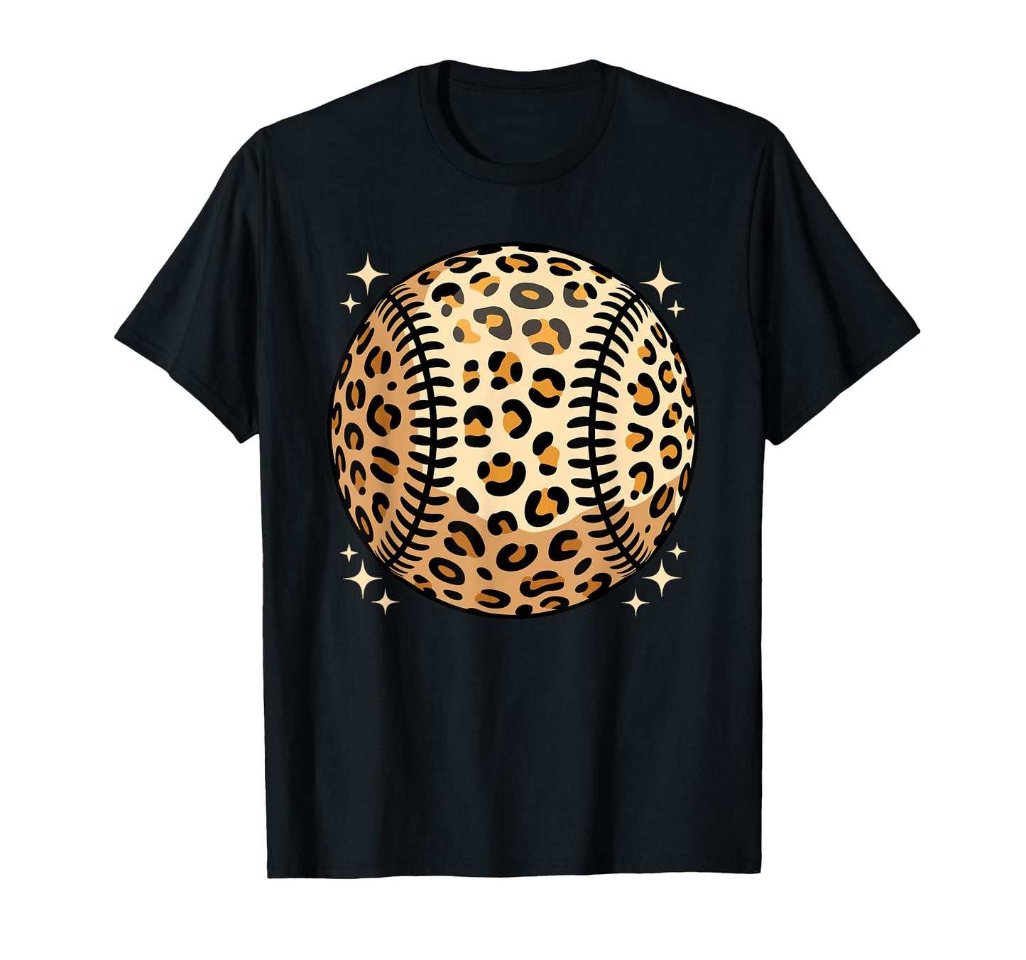 Leopard Pattern Baseball T-Shirt - Minimalist Print Unisex - T-Shirt, Sweatshirt, Hoodie