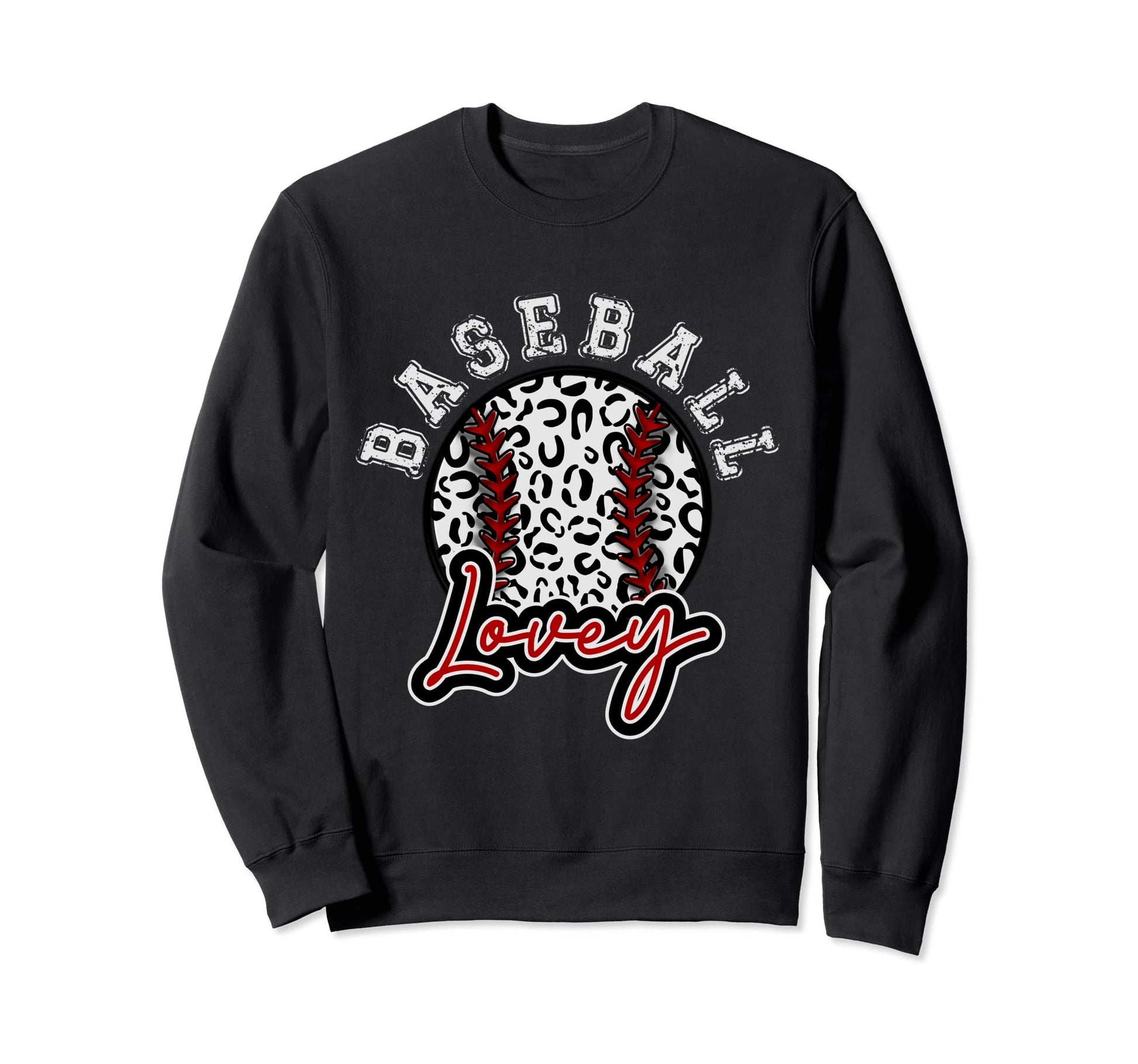 Leopard Cheetah Baseball Lovey Sweatshirt - Casual Everyday Wear Men Women - T-Shirt, Sweatshirt, Hoodie