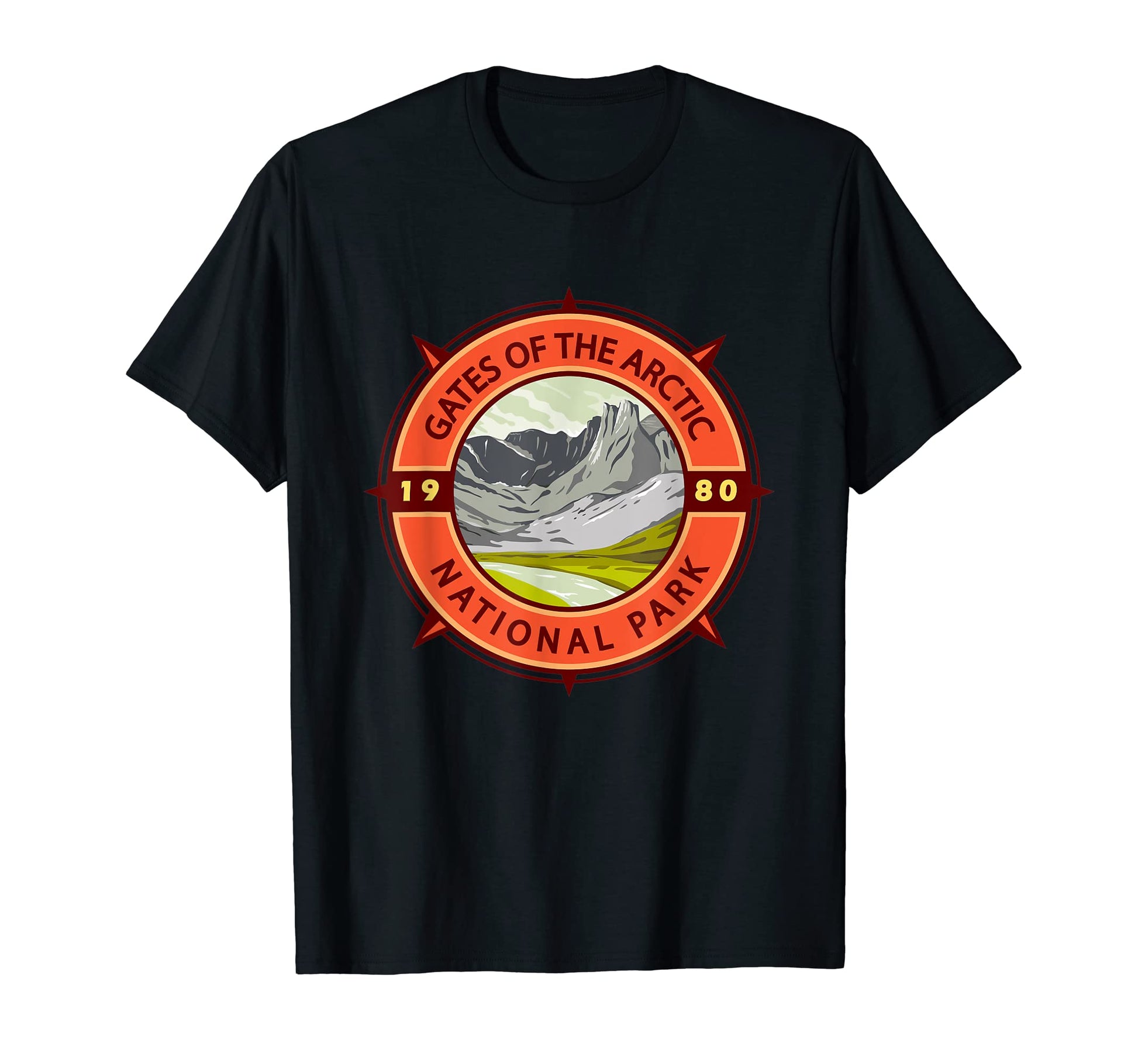 Gates Arctic National Park Compass T-Shirt - Aesthetic Graphic Men Women - T-Shirt, Sweatshirt, Hoodie