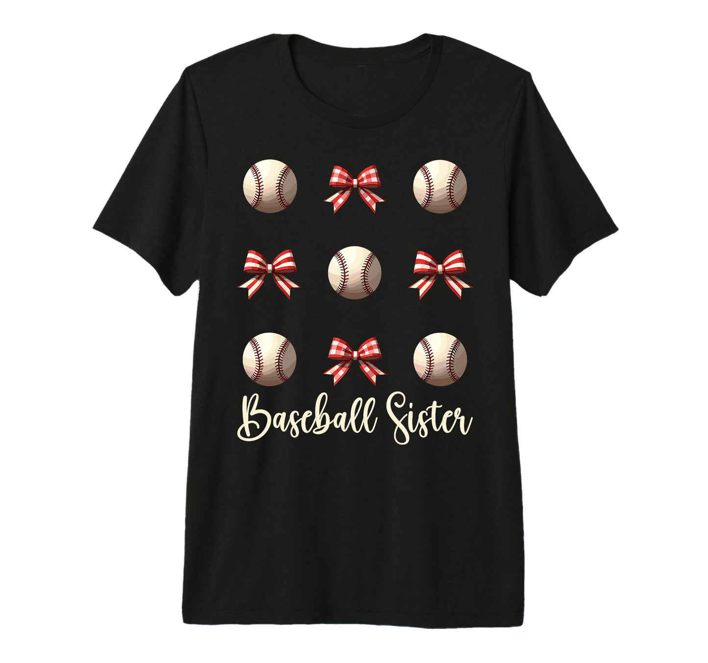 Baseball Sister Funny Coquette Bow T-Shirt - Unique Graphic Men Women - T-Shirt, Sweatshirt, Hoodie