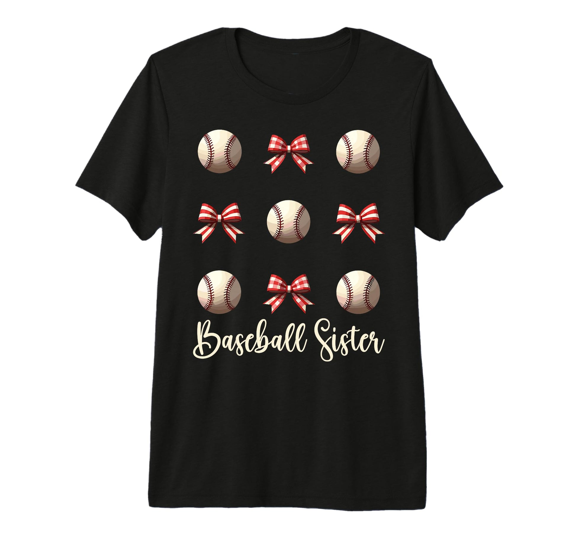 Baseball Sister Funny Coquette Bow T-Shirt - Unique Graphic Men Women - T-Shirt, Sweatshirt, Hoodie