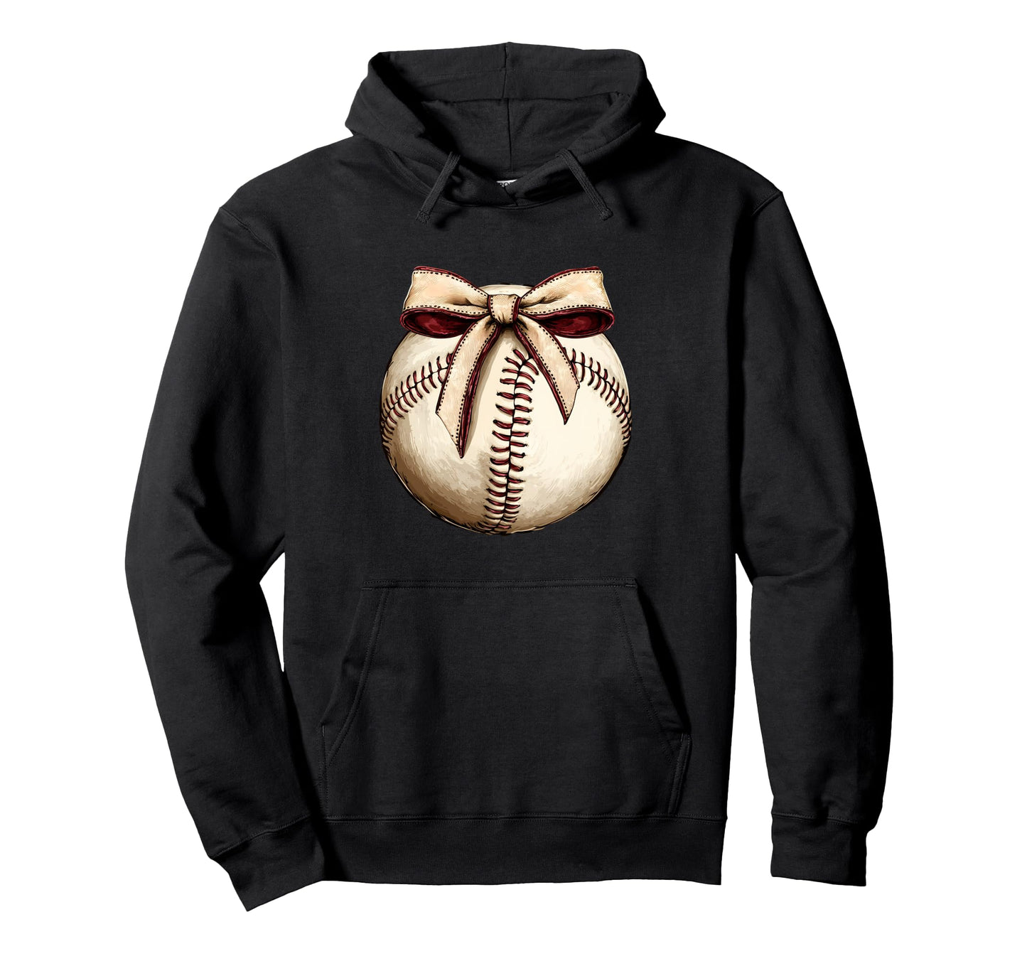 Baseball Coquette Bow Baseball Mom Hoodie - Trendy Graphic for Adults - T-Shirt, Sweatshirt, Hoodie
