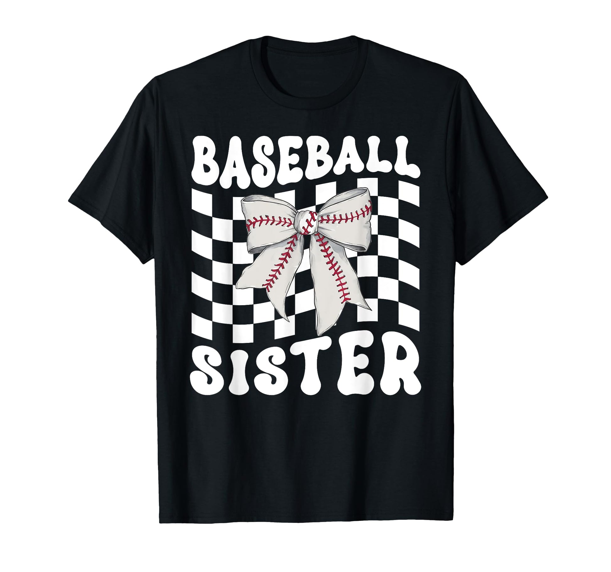 Baseball Sister Coquette Bow Funny Game T-Shirt - Graphic Print for Adults - T-Shirt, Sweatshirt, Hoodie