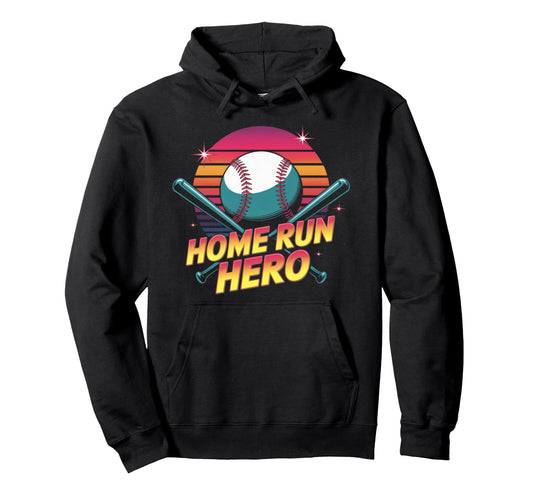 Baseball Drip Baseball Home Run Hero Hoodie - Unique Graphic Men Women - T-Shirt, Sweatshirt, Hoodie