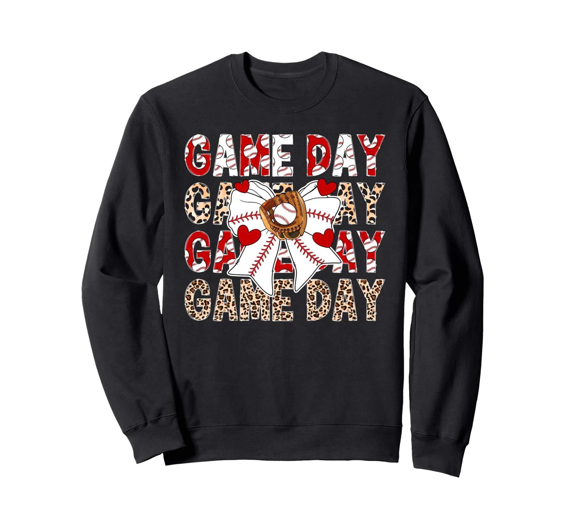 Game Day Baseball Game Day Coquette Sweatshirt - Novelty Apparel Unisex - T-Shirt, Sweatshirt, Hoodie