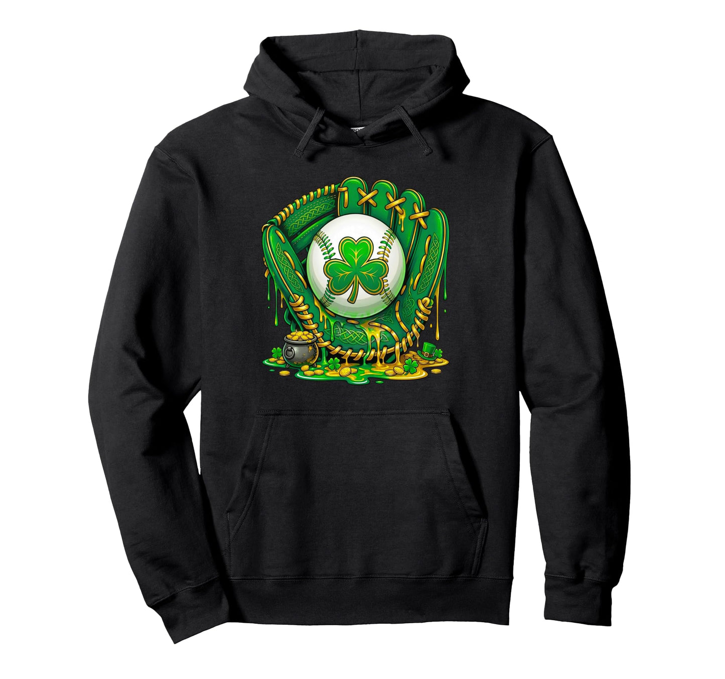 Baseball Drip Lucky St Patrick Hoodie - Streetwear Style Men Women - T-Shirt, Sweatshirt, Hoodie