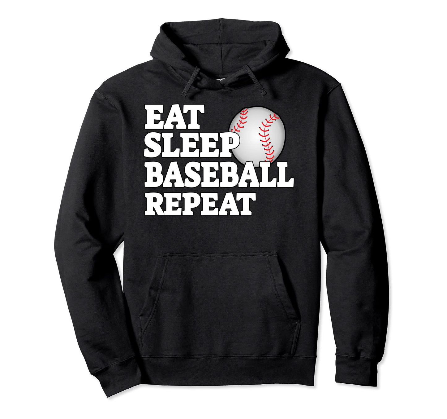 Eat Sleep Baseball Repeat Baseball Player Hoodie - Novelty Apparel Unisex - T-Shirt, Sweatshirt, Hoodie