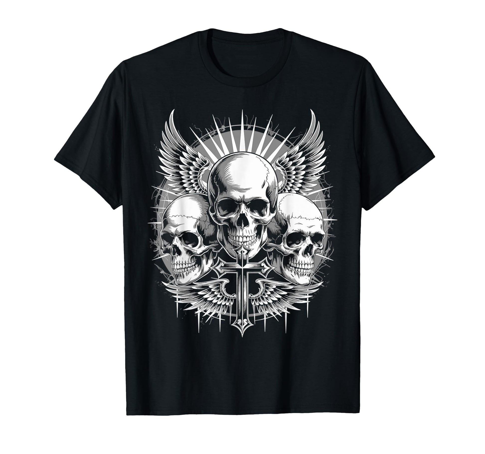 Gothic Skull Grunge Alt Aesthetic Y2K T-Shirt - Graphic Print Men Women - T-Shirt, Sweatshirt, Hoodie