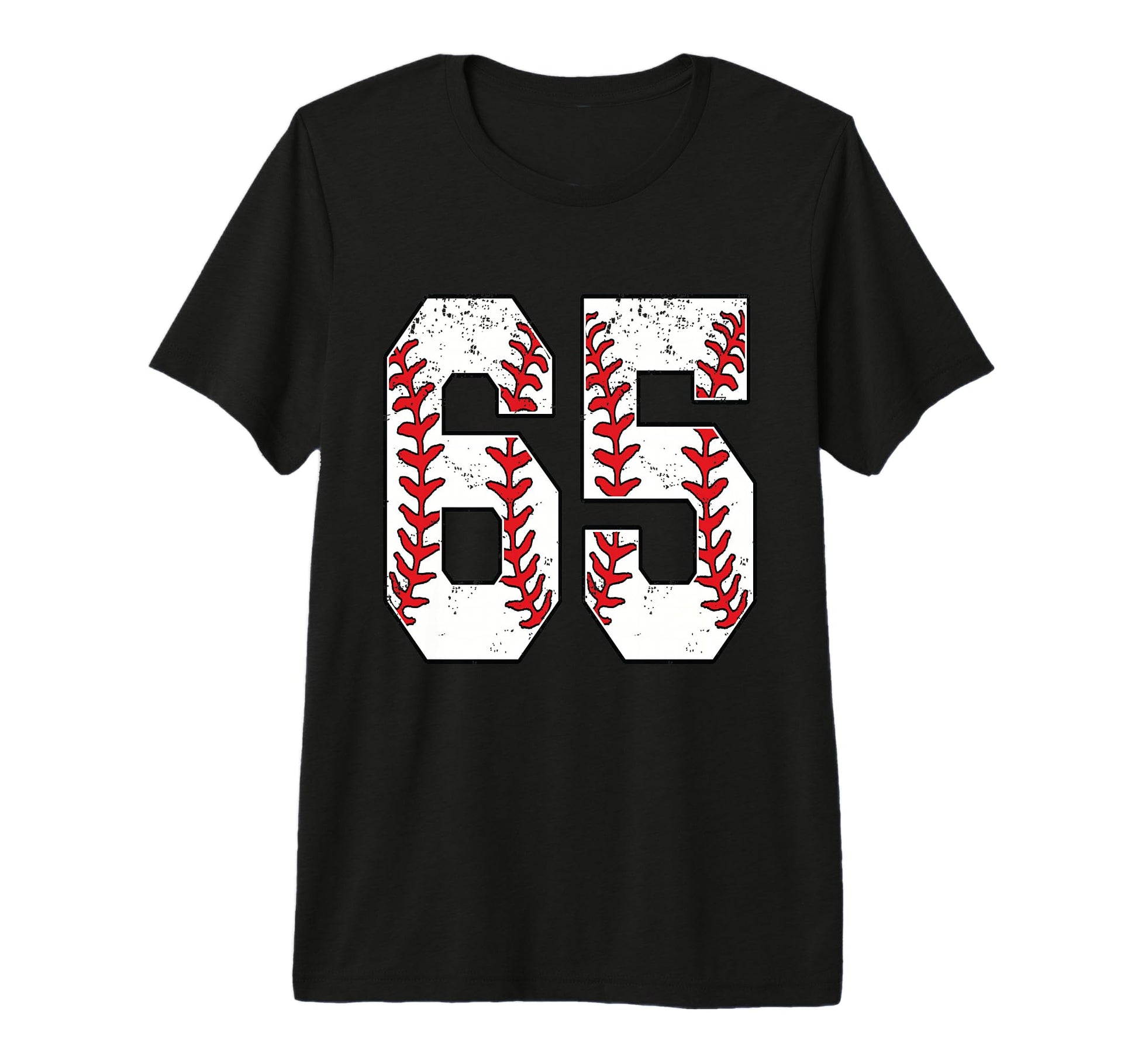 Number 65 Baseball 65 Jersey Number T-Shirt - Custom Art Print for Adults - T-Shirt, Sweatshirt, Hoodie