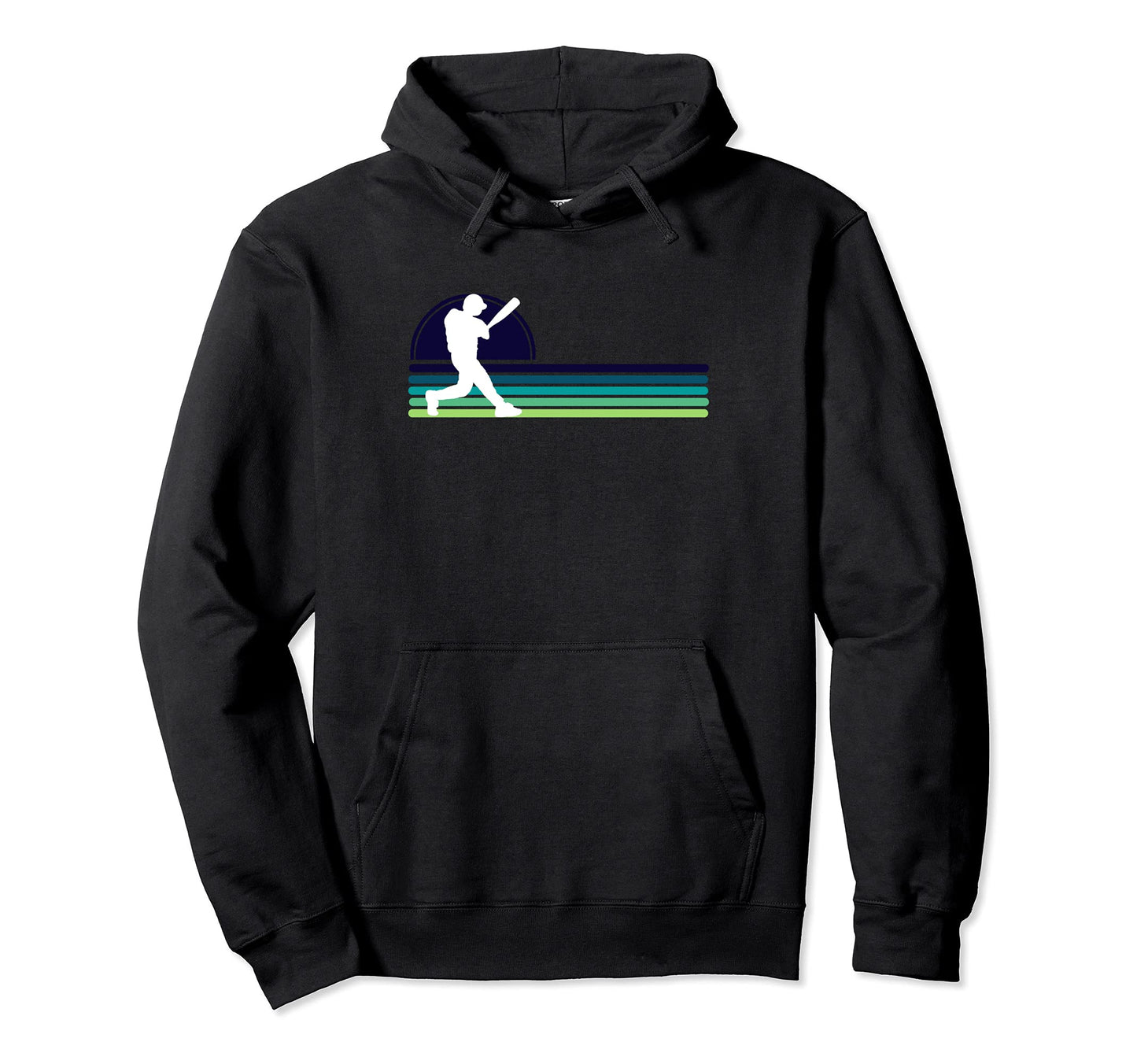Baseball Player Blue Green White Hoodie - Novelty Apparel Men Women - T-Shirt, Sweatshirt, Hoodie