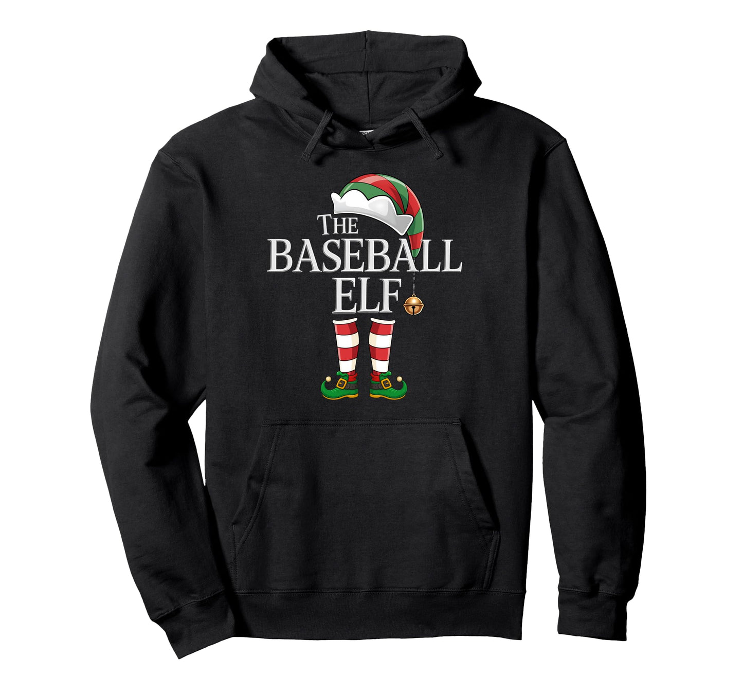 Baseball Elf Squad Matching Pajama Hoodie - Fun Novelty Design Men Women - T-Shirt, Sweatshirt, Hoodie