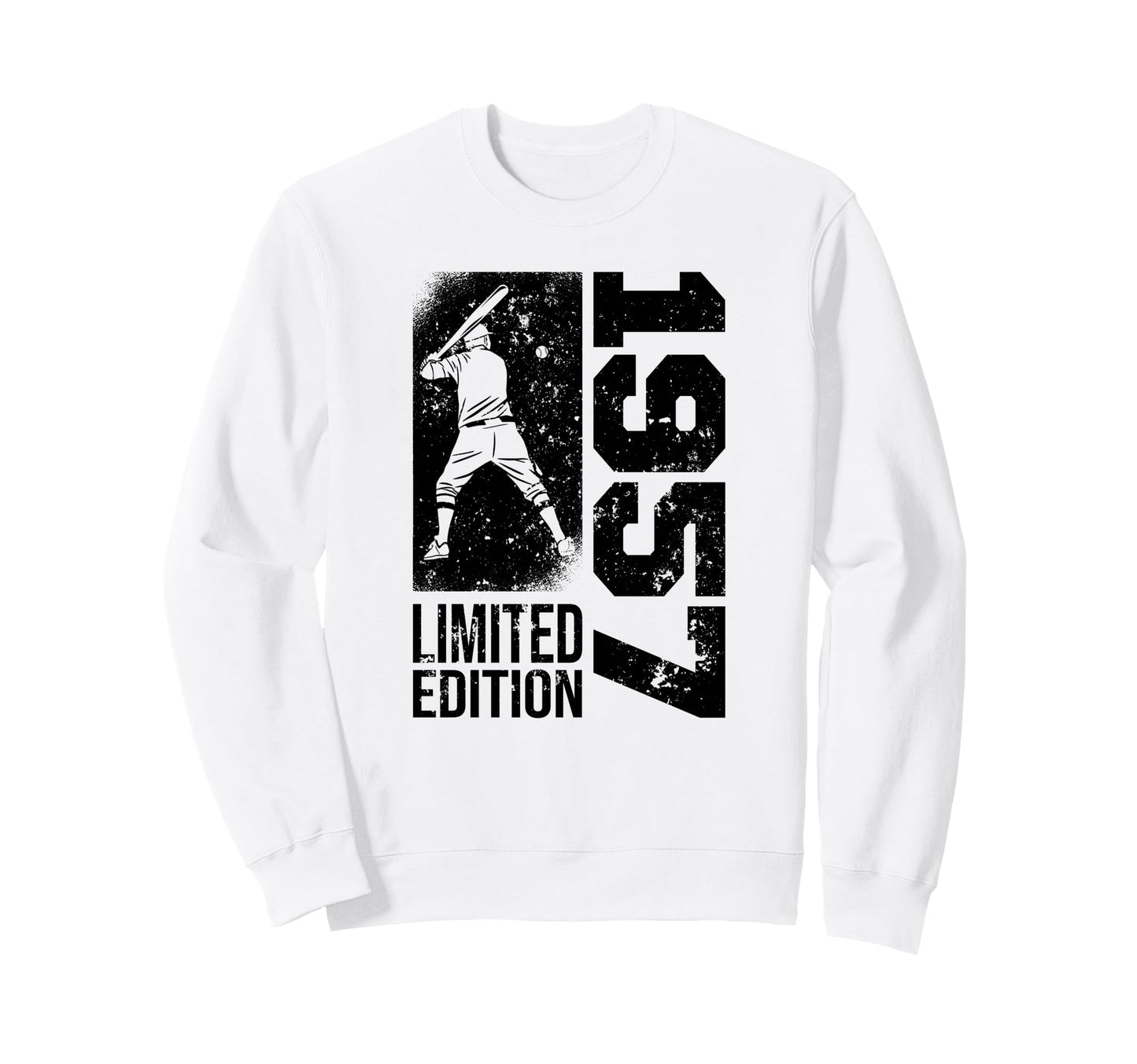 Baseball Player Born 1957 Birthday Sweatshirt - Aesthetic Graphic Unisex - T-Shirt, Sweatshirt, Hoodie