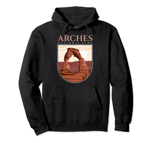 Arches National Park Hiking Camping Utah Hoodie - Graphic Print for Adults - T-Shirt, Sweatshirt, Hoodie
