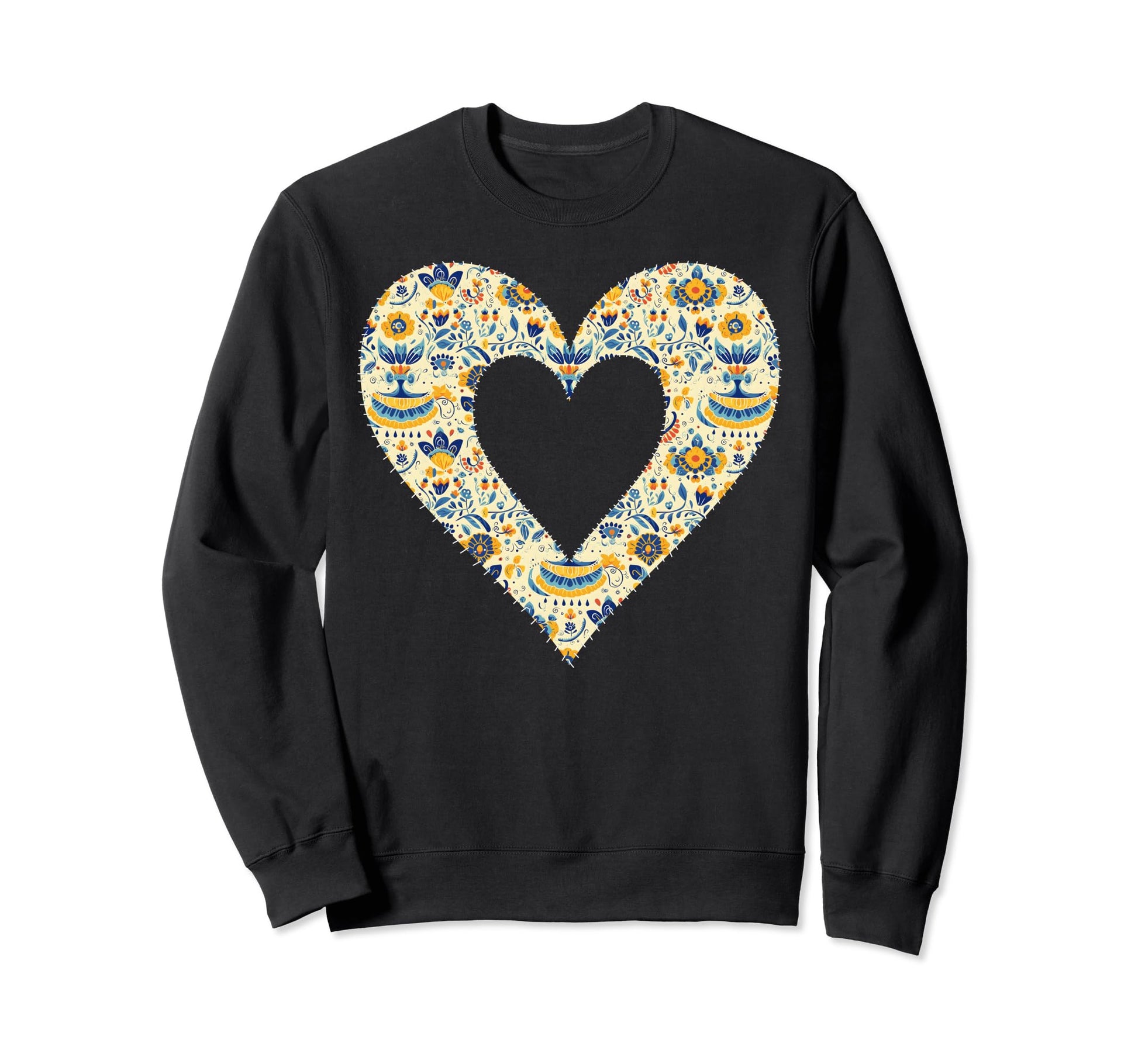 Ukrainian Flag 30S Floral Ukraine Sweatshirt - Graphic Print Men Women - T-Shirt, Sweatshirt, Hoodie