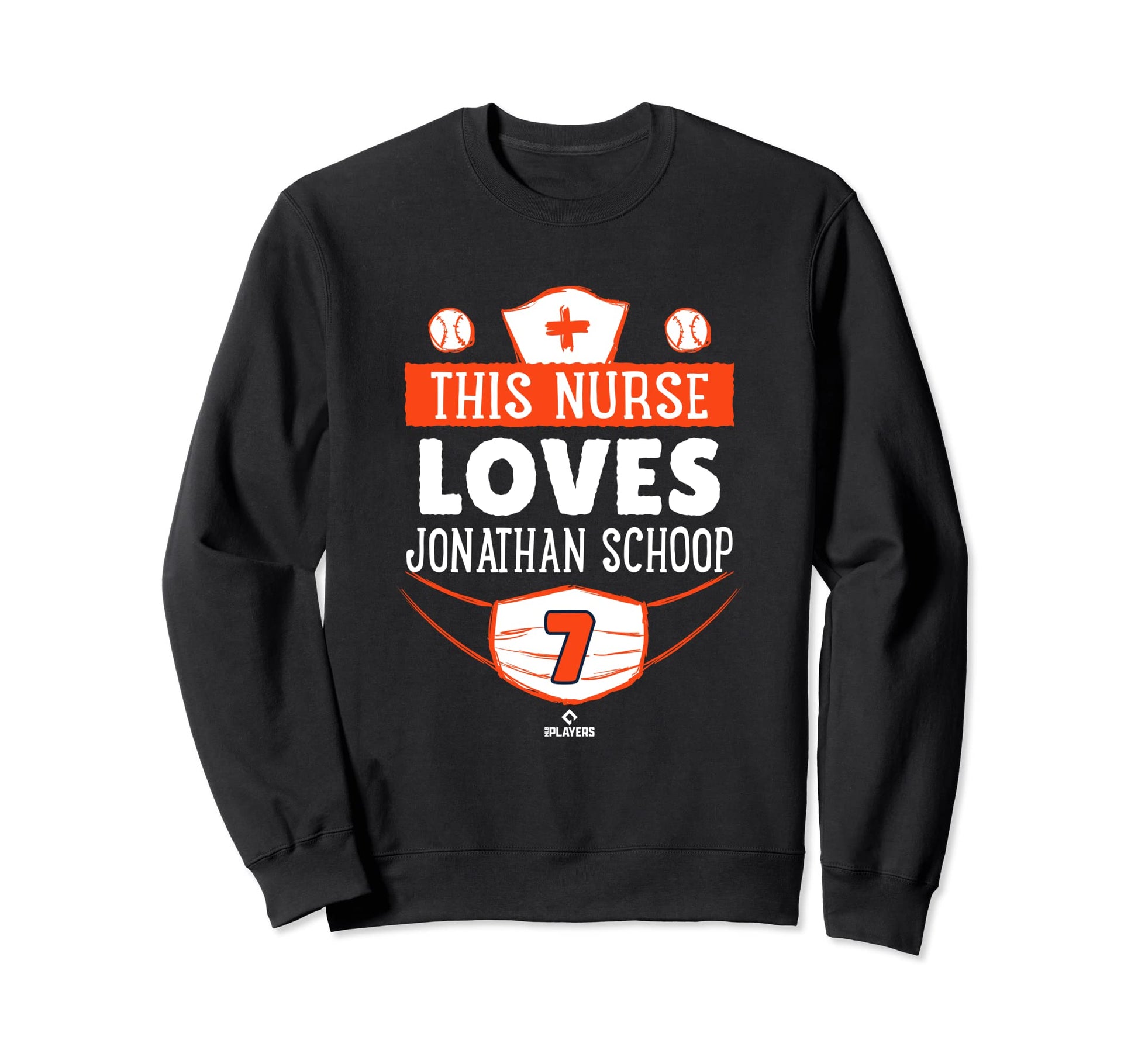 This Nurse Loves Jonathan Schoop Sweatshirt - Novelty Apparel for Adults - T-Shirt, Sweatshirt, Hoodie