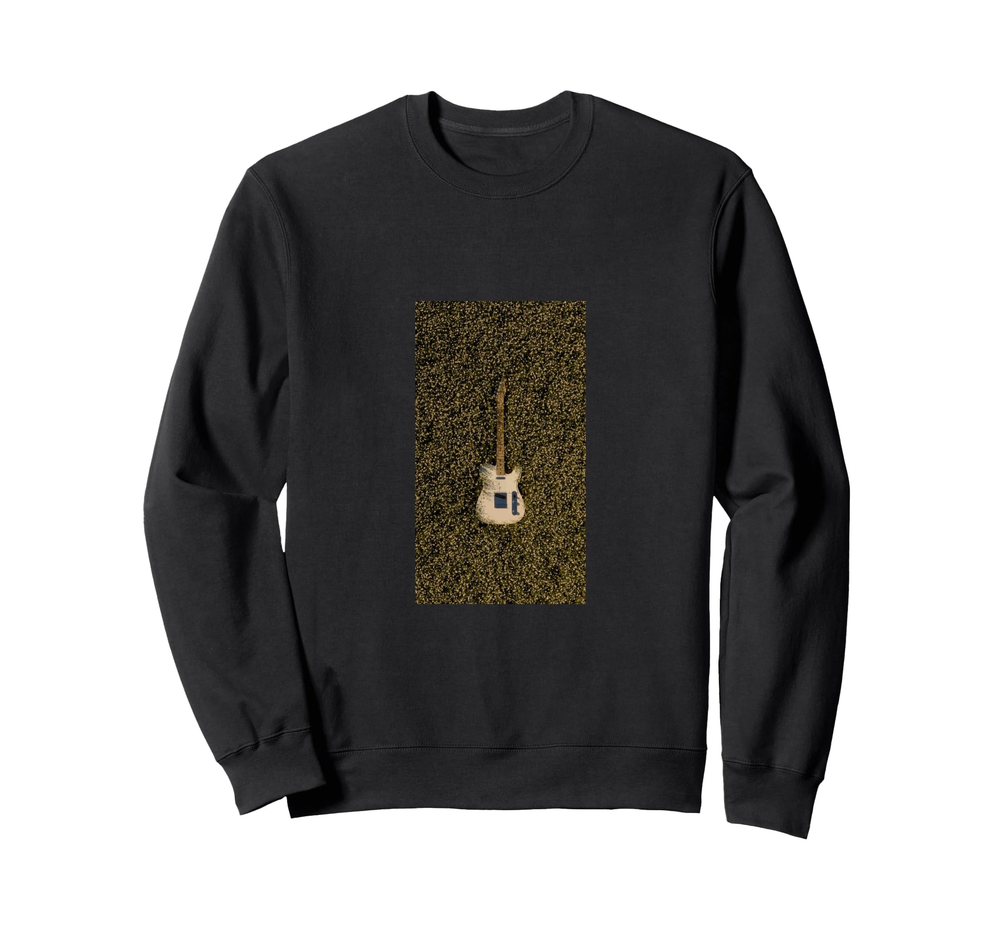 Rock Guitar Floral Music Vibes Sweatshirt - Aesthetic Graphic Unisex - T-Shirt, Sweatshirt, Hoodie