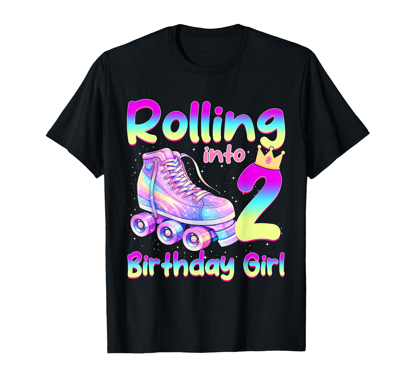 Rolling Into 2 Years Old Roller T-Shirt - Trendy Graphic for Adults - T-Shirt, Sweatshirt, Hoodie