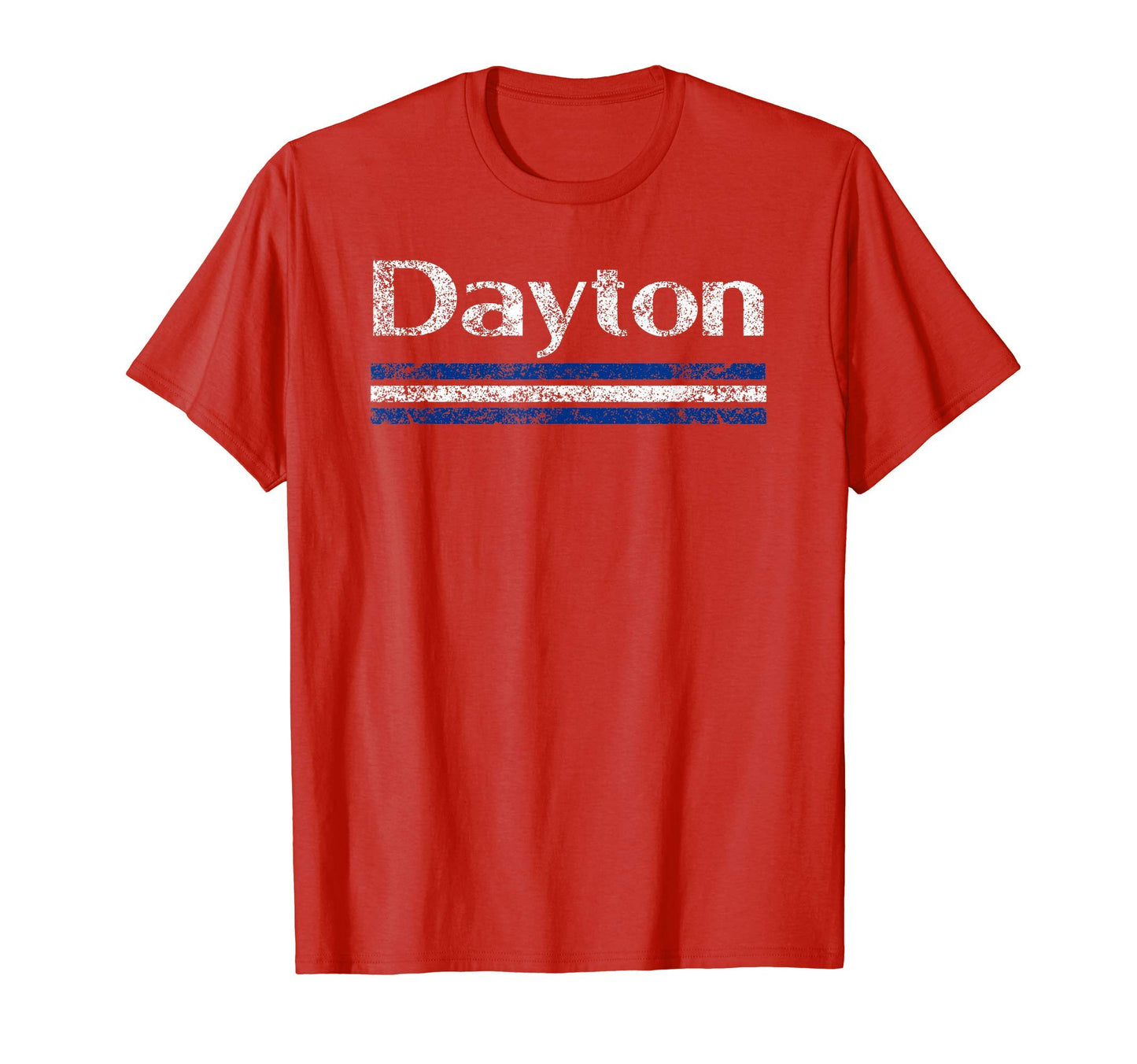 Dayton Ohio Weathered Stripe Throwback T-Shirt - Minimalist Print Men Women - T-Shirt, Sweatshirt, Hoodie