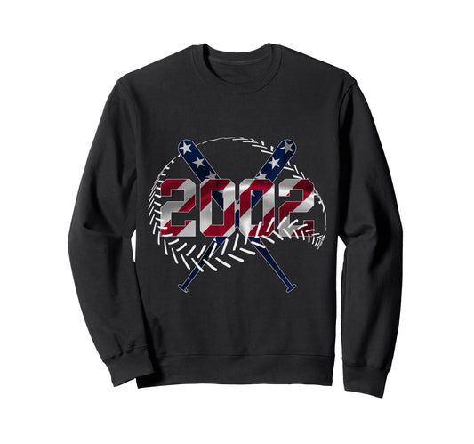 24Th Birthday Baseball 2002 Sweatshirt - Aesthetic Graphic Unisex - T-Shirt, Sweatshirt, Hoodie