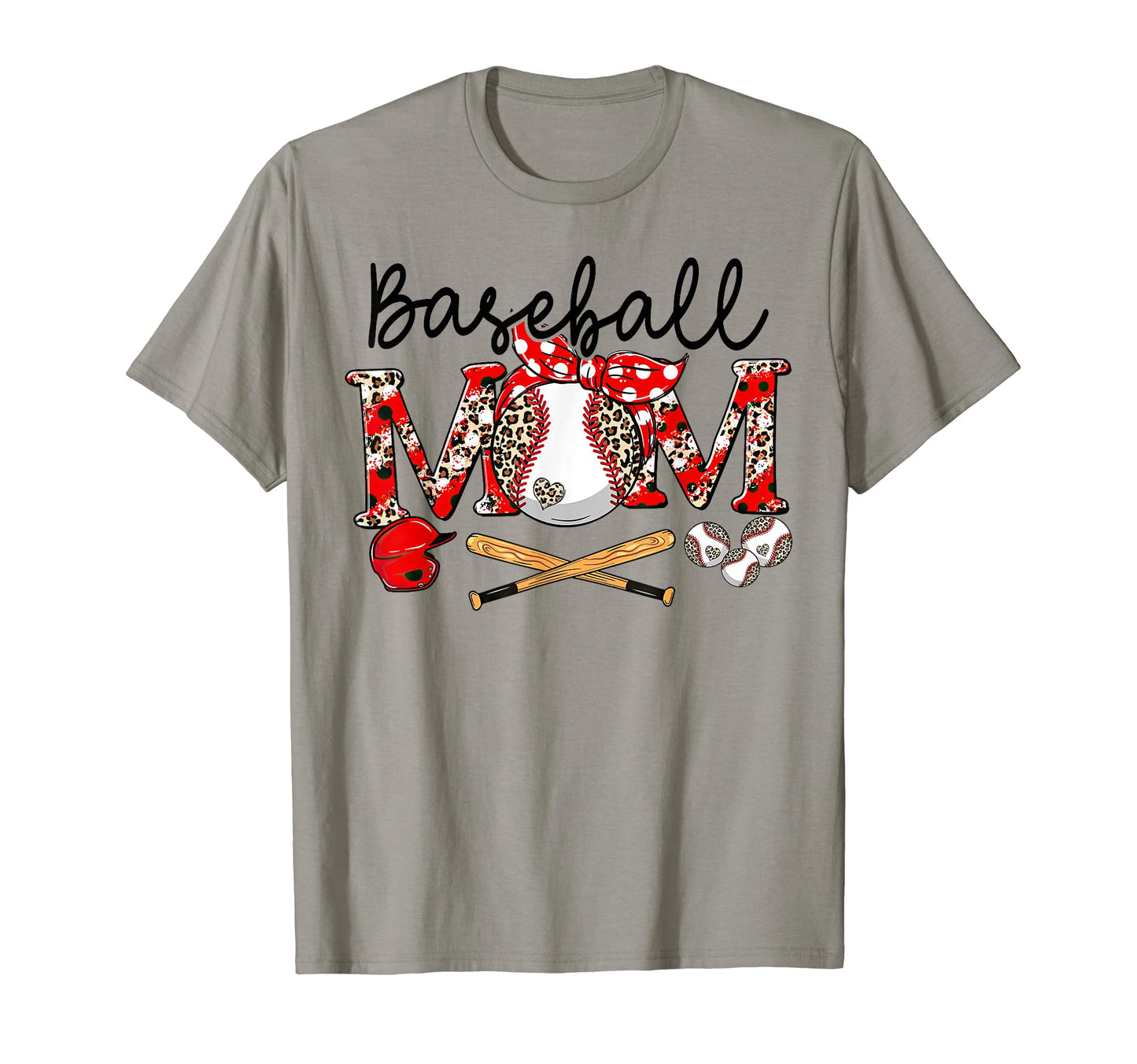 Leopard Baseball Mom Game Day Vibes T-Shirt - Novelty Apparel Men Women - T-Shirt, Sweatshirt, Hoodie