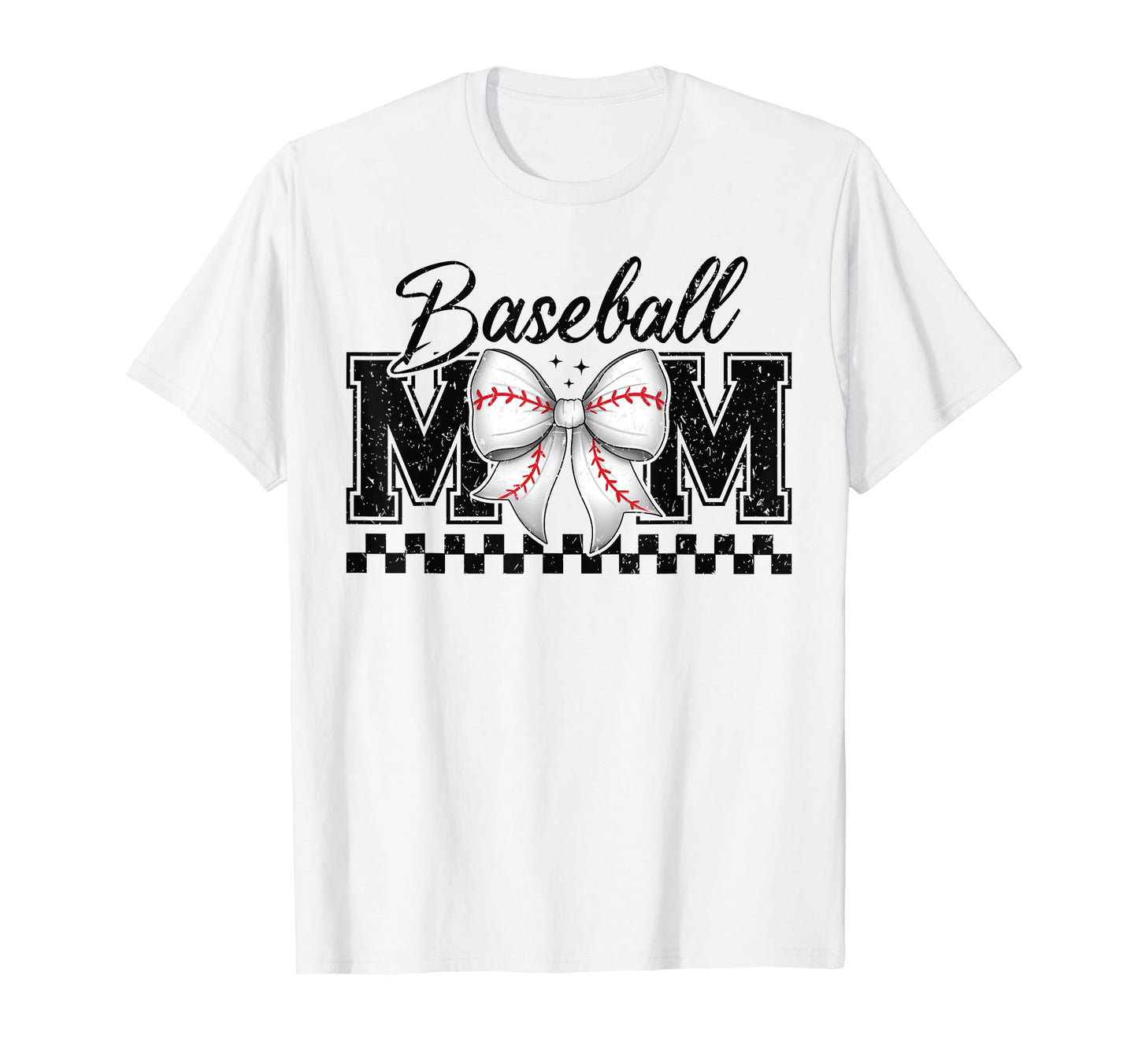 Coquette Baseball Mom Mama Bow Sport T-Shirt - Graphic Print for Adults - T-Shirt, Sweatshirt, Hoodie