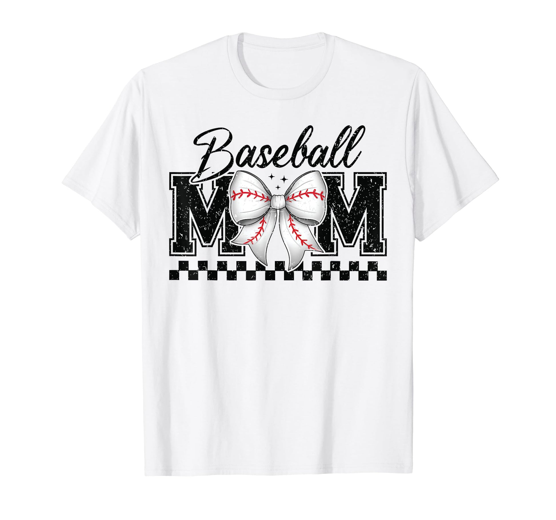 Coquette Baseball Mom Mama Bow Sport T-Shirt - Graphic Print for Adults - T-Shirt, Sweatshirt, Hoodie