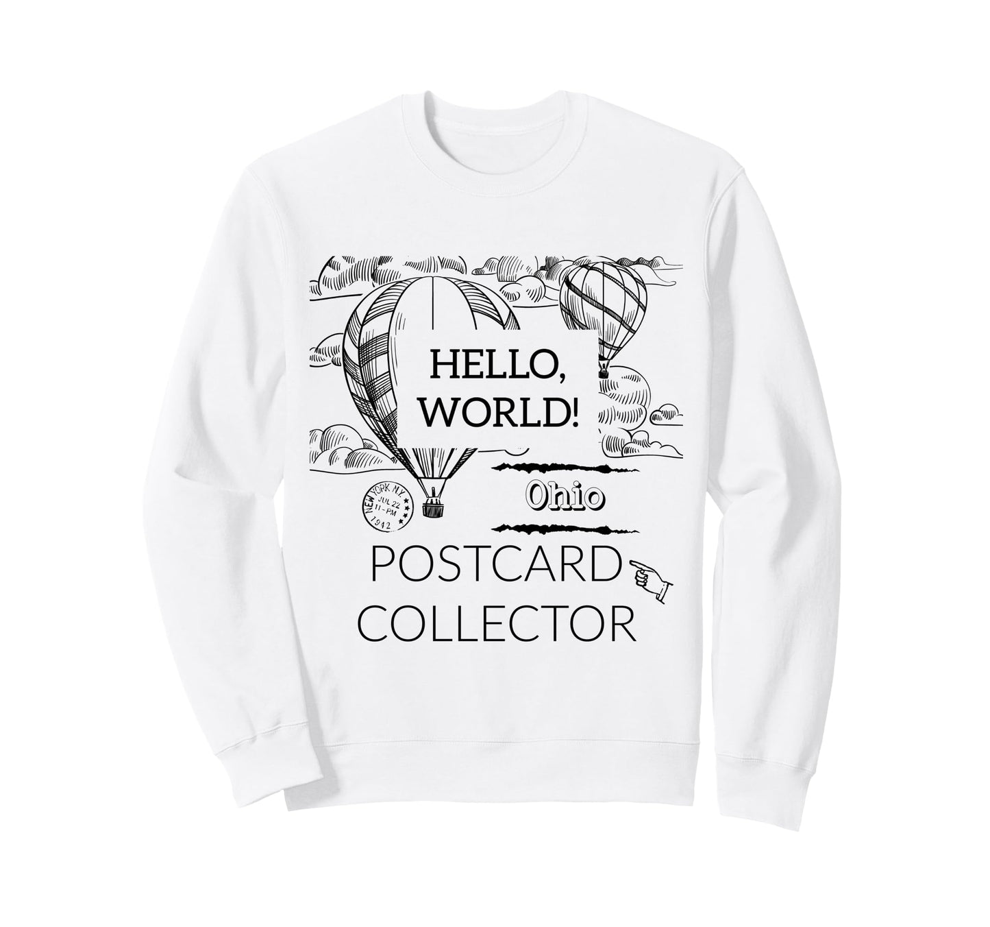 Postcard Collector Deltiologist Sweatshirt - Novelty Apparel Men Women - T-Shirt, Sweatshirt, Hoodie