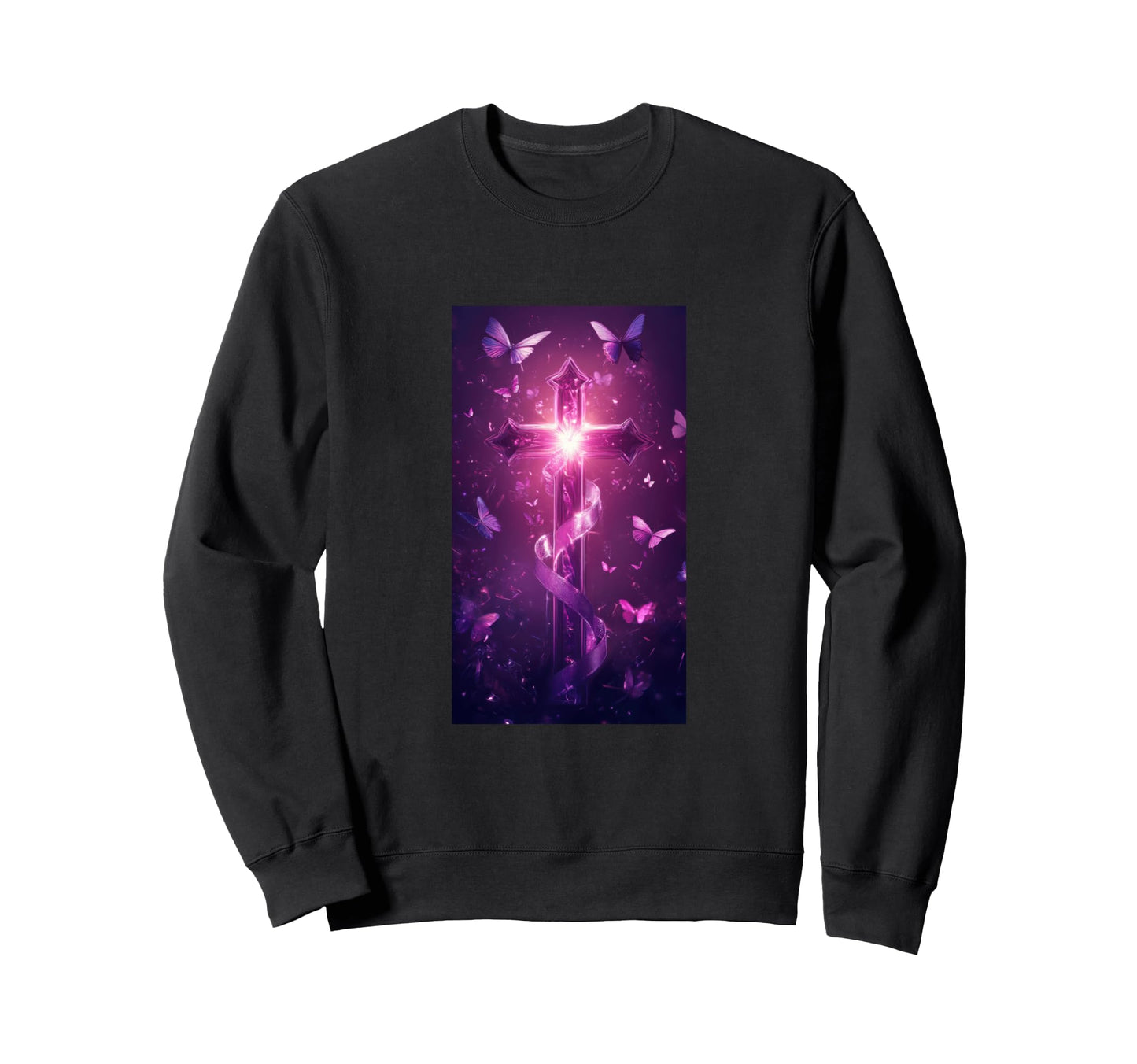 Gothic Cross Grunge Aesthetic Y2K Sweatshirt - Unique Graphic Men Women - T-Shirt, Sweatshirt, Hoodie