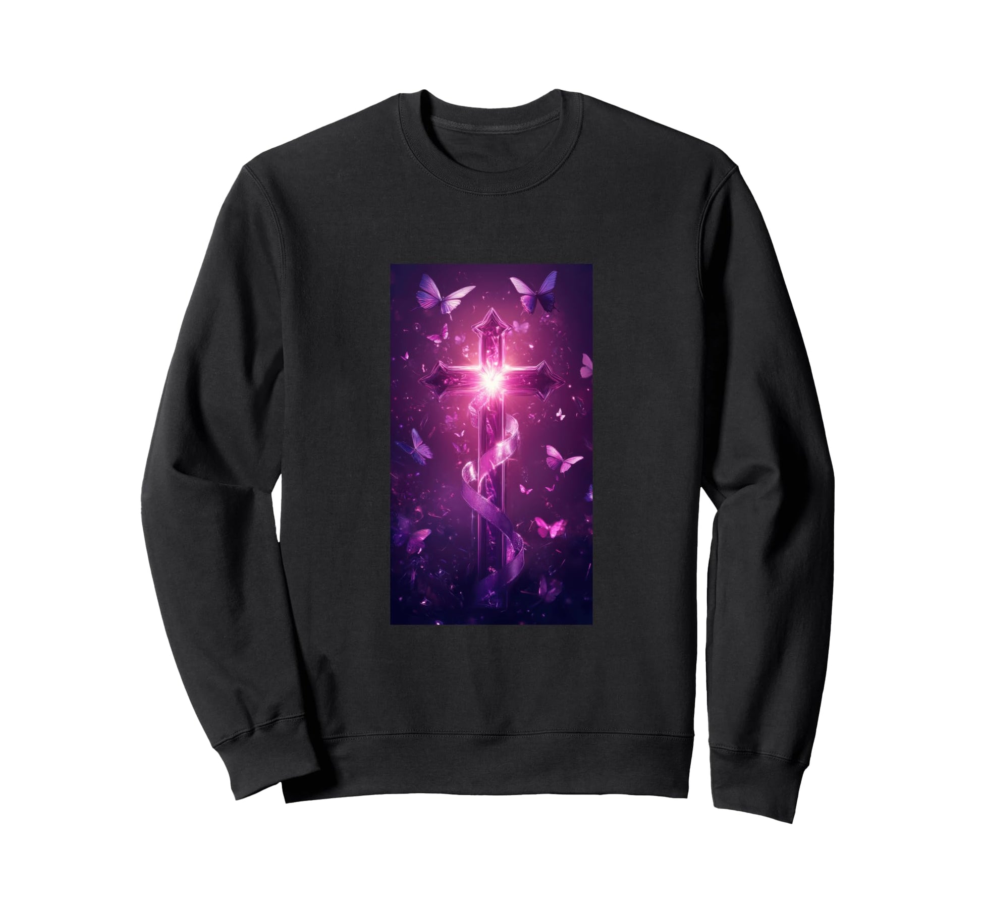 Gothic Cross Grunge Aesthetic Y2K Sweatshirt - Unique Graphic Men Women - T-Shirt, Sweatshirt, Hoodie