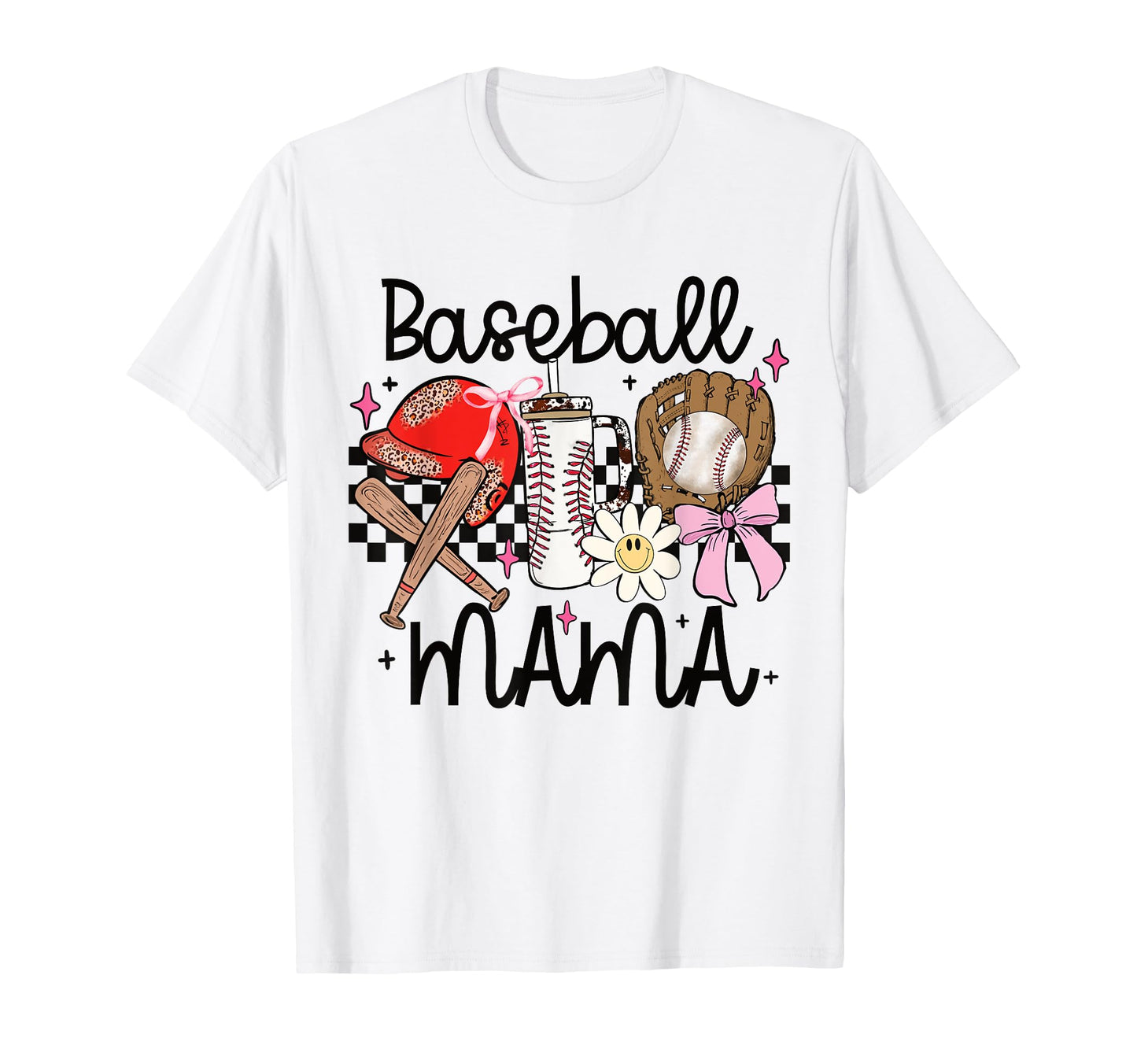 Baseball Mama Leopard Helmet Bat Glove T-Shirt - Minimalist Print Unisex - T-Shirt, Sweatshirt, Hoodie