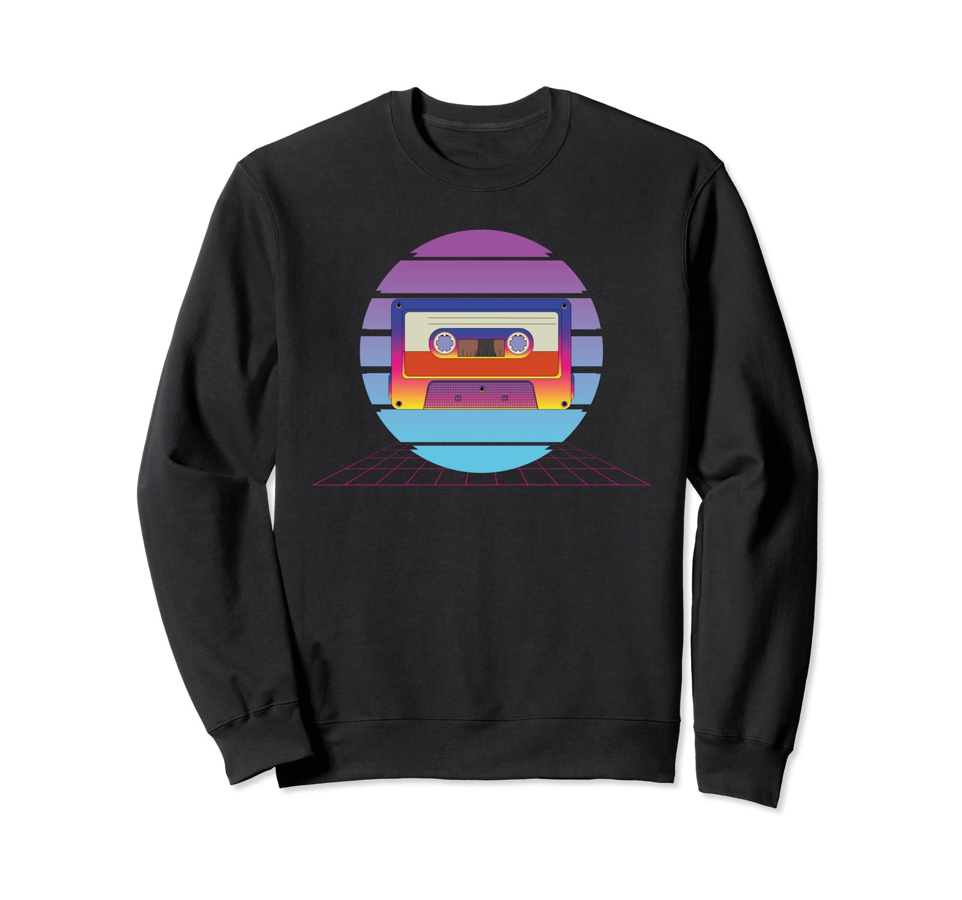 80S Music Lover Synthwave Sweatshirt - Casual Everyday Wear for Adults - T-Shirt, Sweatshirt, Hoodie