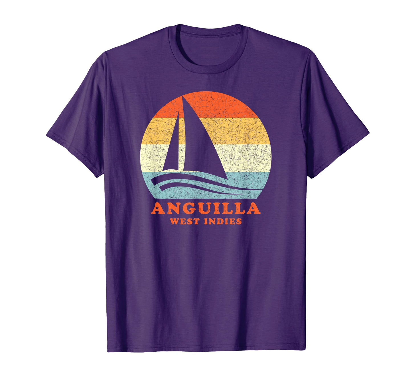 Anguilla West Indies Sailboat Sailing T-Shirt - Minimalist Print Men Women - T-Shirt, Sweatshirt, Hoodie