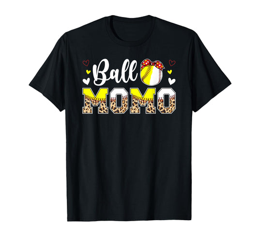 Ball Momo Leopard Softball Baseball Momo T-Shirt - Unique Graphic Unisex - T-Shirt, Sweatshirt, Hoodie