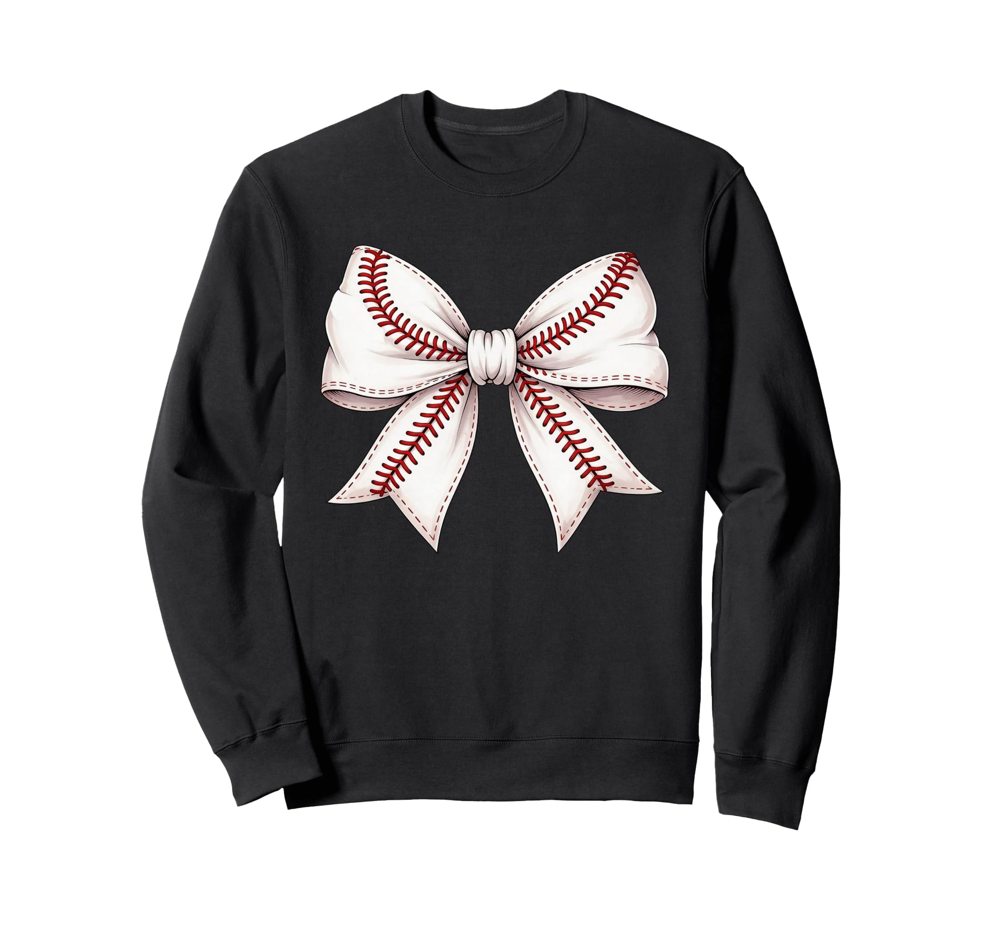 Baseball Bow Funny Baseball Sweatshirt - Casual Everyday Wear Men Women - T-Shirt, Sweatshirt, Hoodie