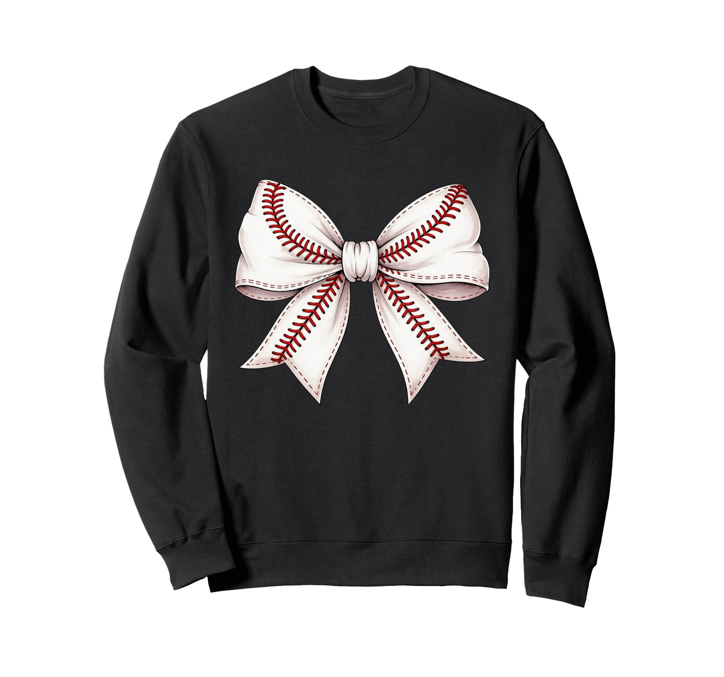 Baseball Bow Mothers Day Baseball Sweatshirt - Minimalist Print for Adults - T-Shirt, Sweatshirt, Hoodie