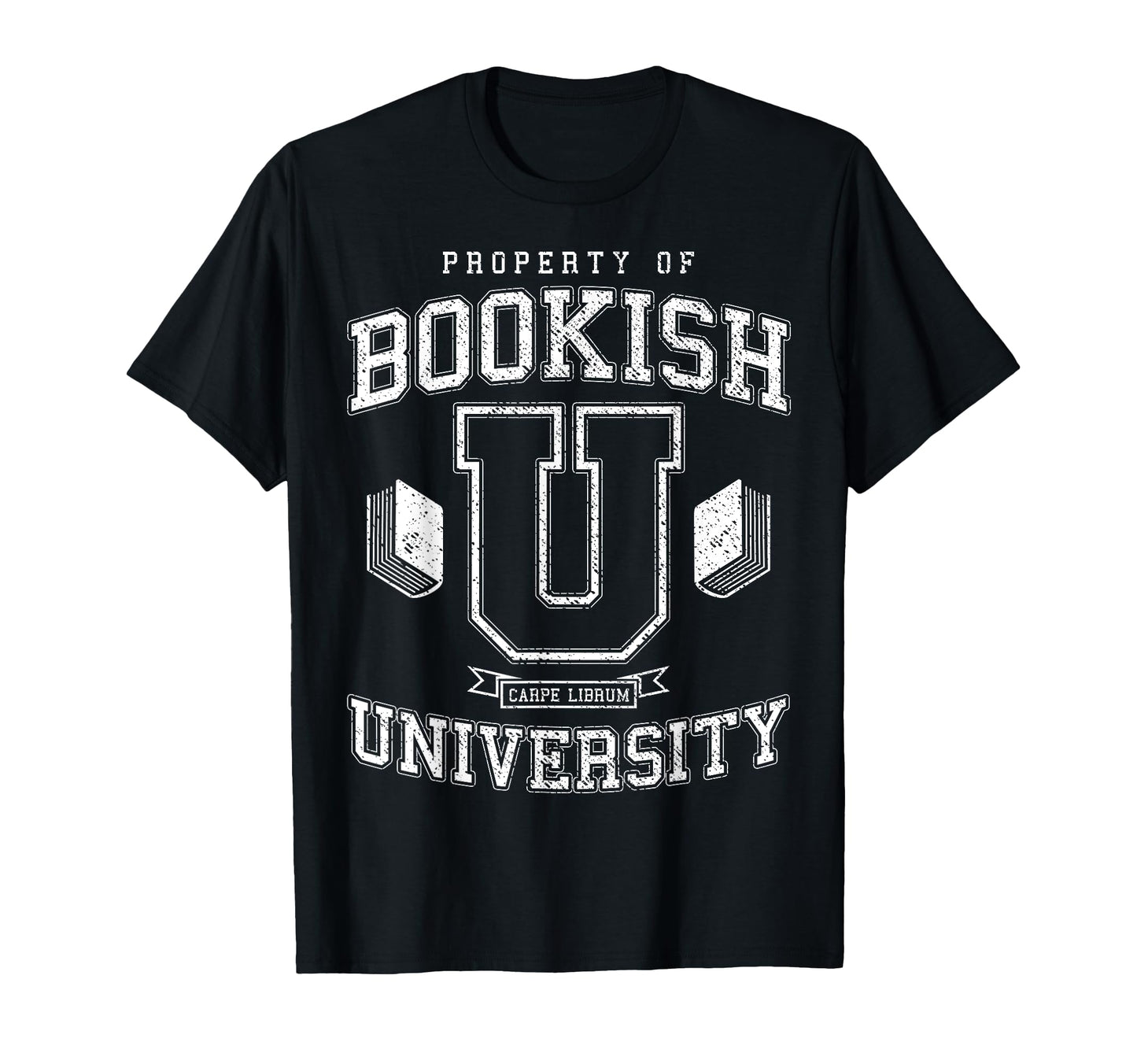 Funny Bookish University College Varsity T-Shirt - Minimalist Print Unisex - T-Shirt, Sweatshirt, Hoodie