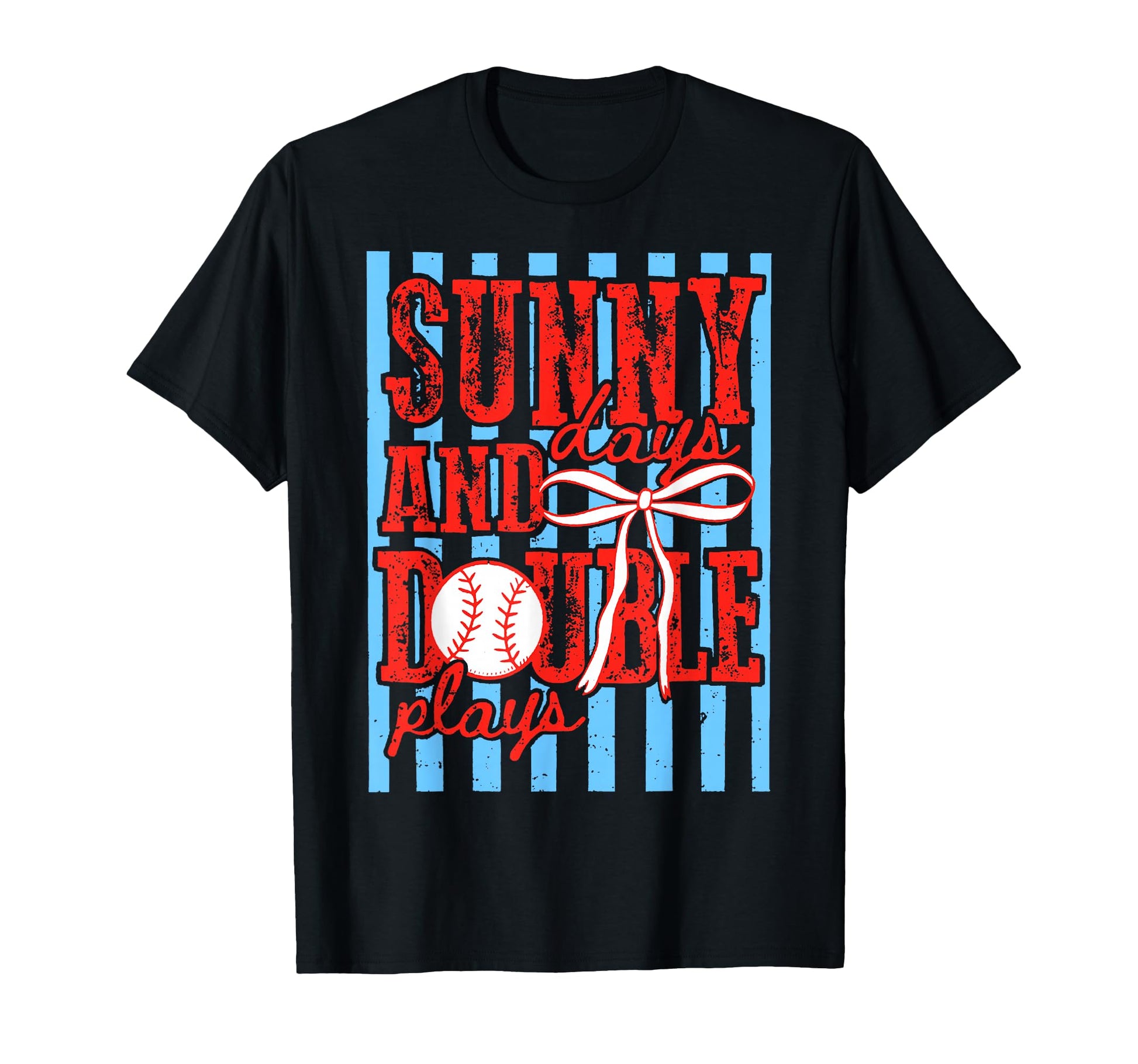 Baseball Sunny Days Double Plays T-Shirt - Graphic Print Men Women - T-Shirt, Sweatshirt, Hoodie