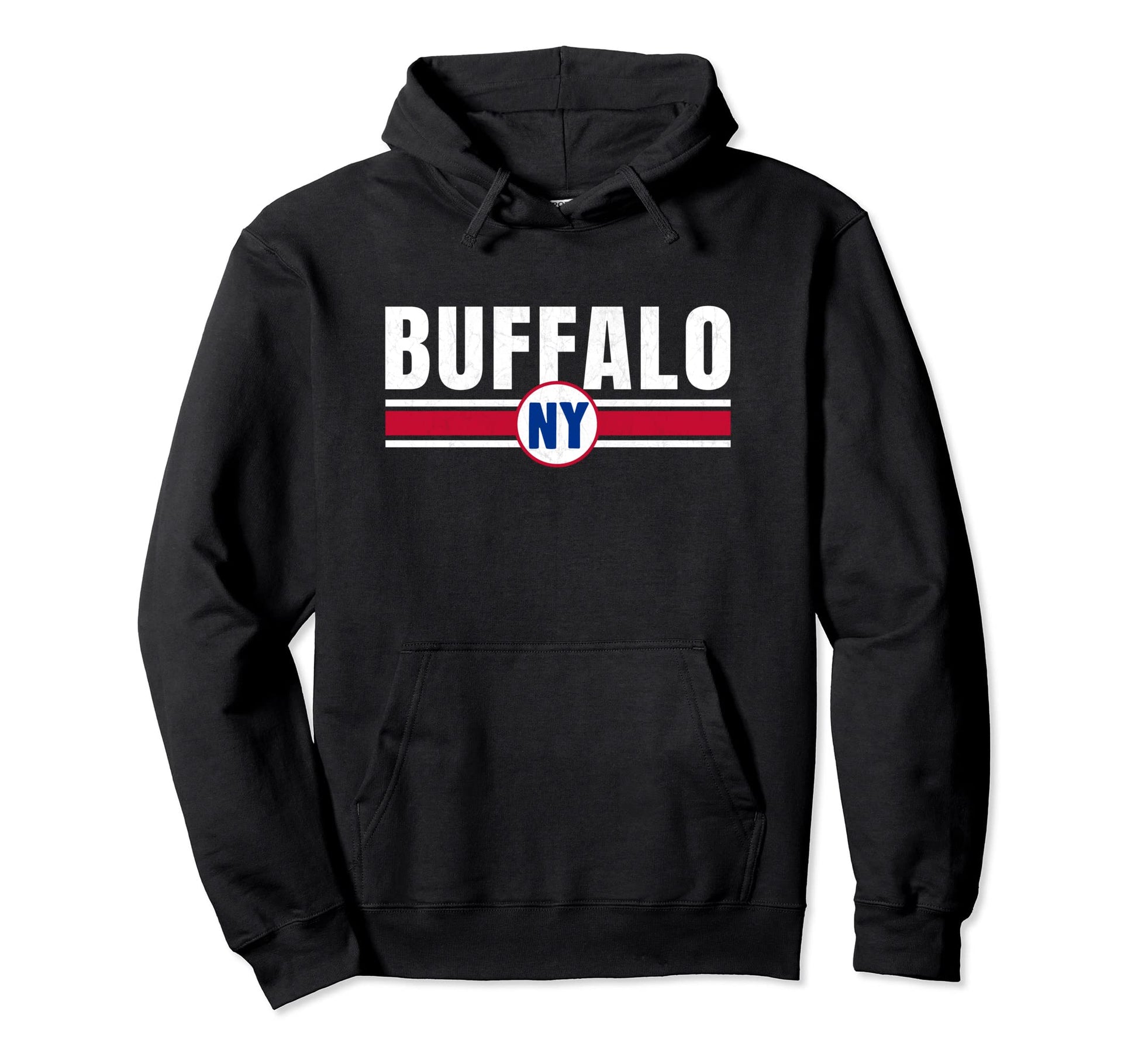 Striped Buffalo Ny Blue Red Stripes Hoodie - Streetwear Style for Adults - T-Shirt, Sweatshirt, Hoodie