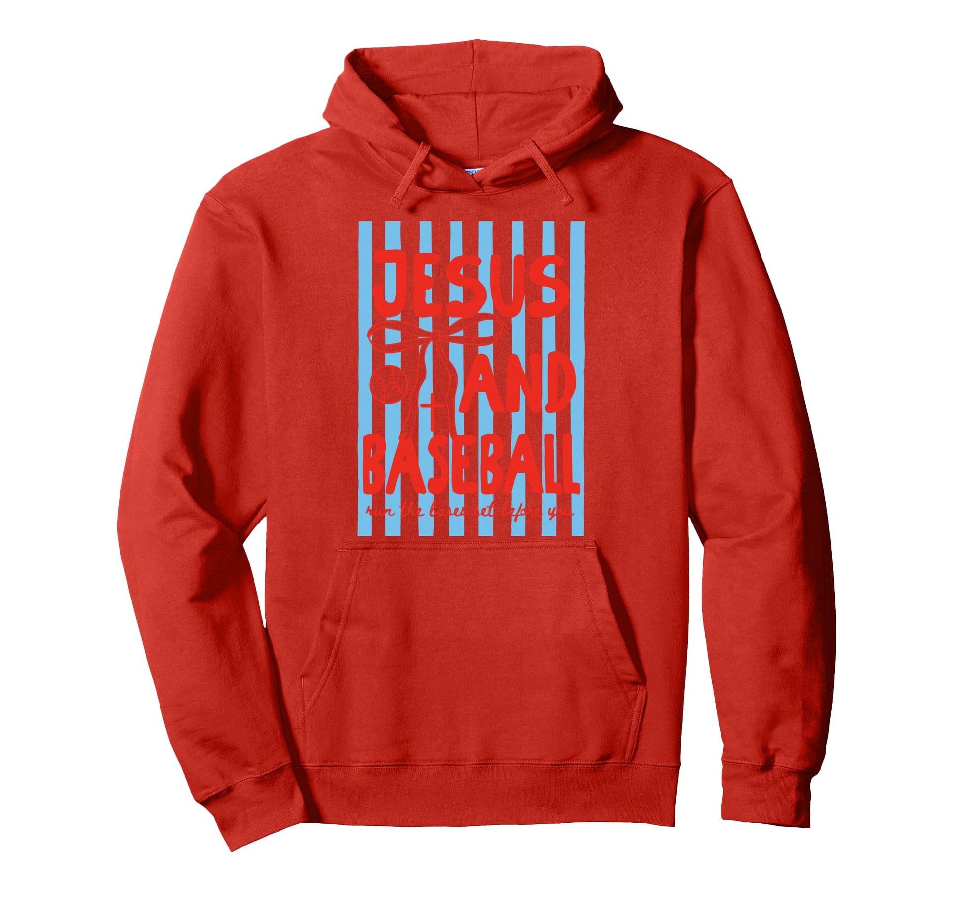 Jesus And Baseball Coquette Christian Hoodie - Novelty Apparel for Adults - T-Shirt, Sweatshirt, Hoodie