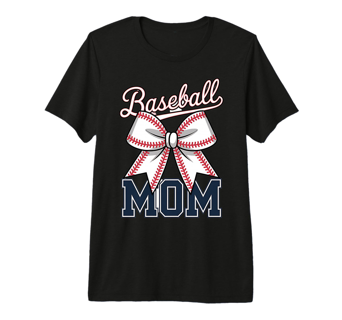 Baseball Mom Coquette Bow Tri Blend T-Shirt - Streetwear Style for Adults - T-Shirt, Sweatshirt, Hoodie