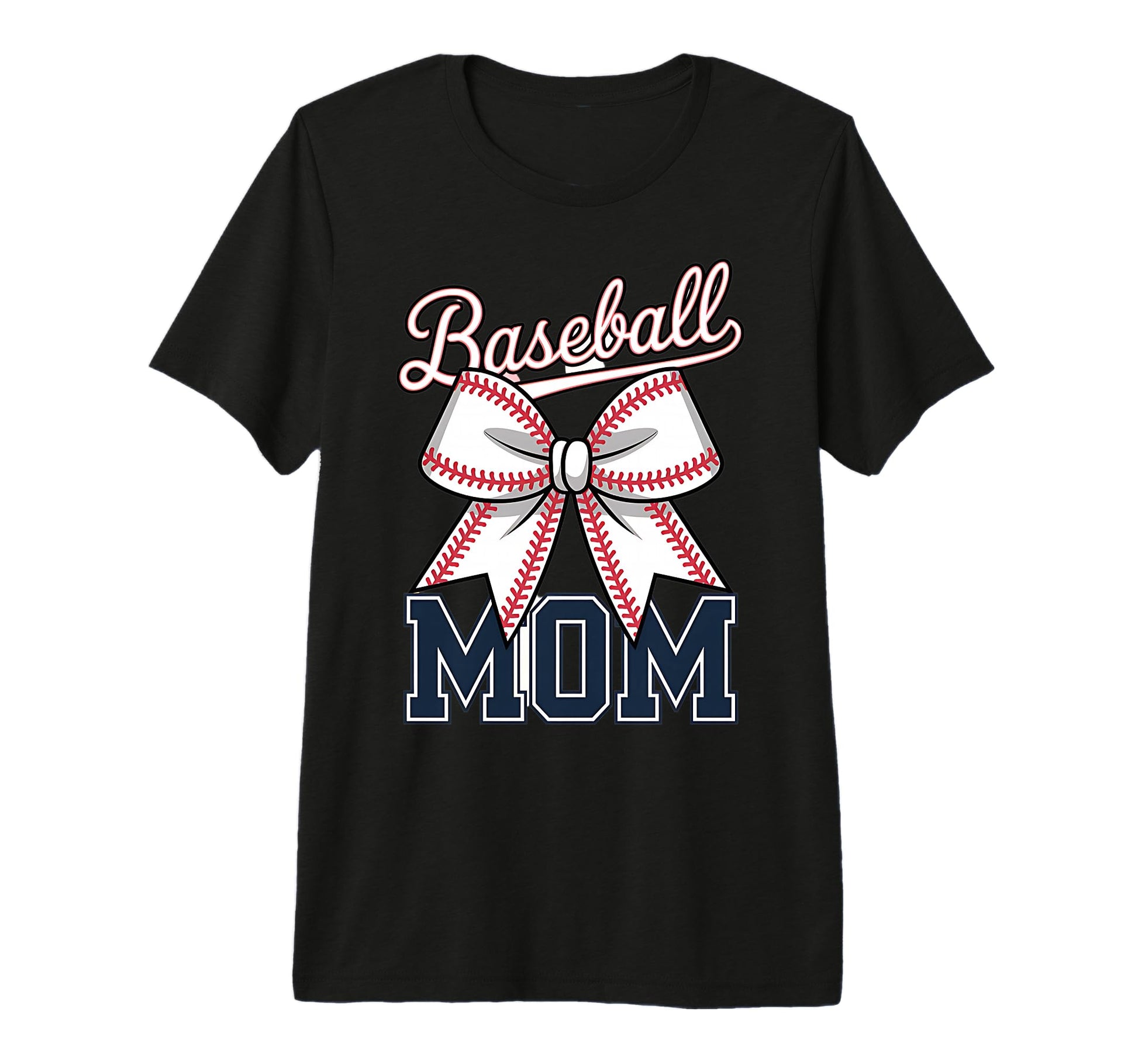 Baseball Mom Coquette Bow Tri Blend T-Shirt - Streetwear Style for Adults - T-Shirt, Sweatshirt, Hoodie