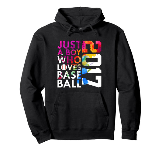 2017 Just Who Loves Baseball 9Th Birthday Hoodie - Novelty Apparel Unisex - T-Shirt, Sweatshirt, Hoodie