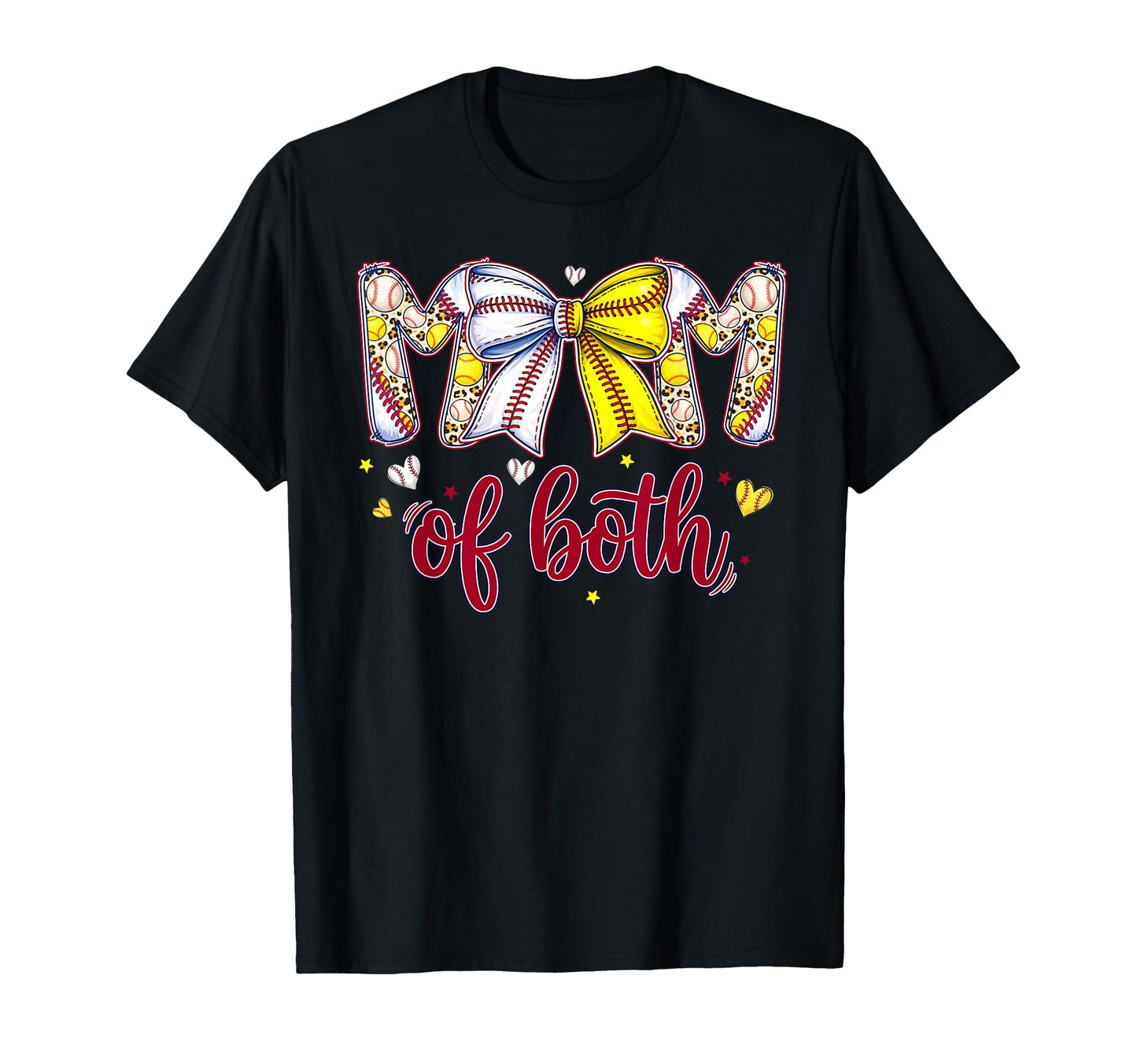 Mom Both Baseball Softball Mama T-Shirt - Novelty Apparel Men Women - T-Shirt, Sweatshirt, Hoodie