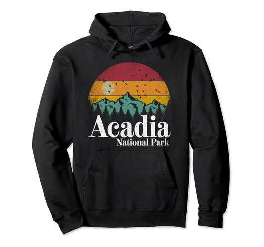 Acadia National Park Hiking Camping Hoodie - Custom Art Print for Adults - T-Shirt, Sweatshirt, Hoodie