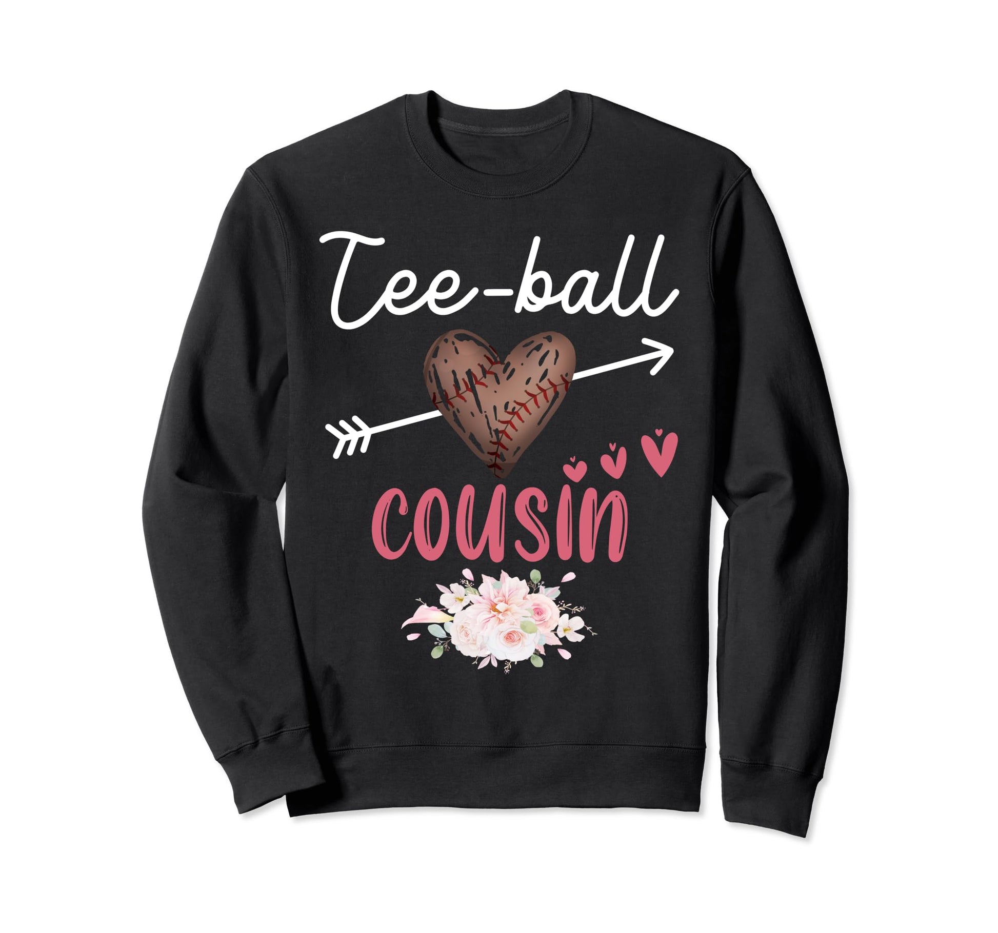 Ball Cousin Heart Baseball Family Sweatshirt - Streetwear Style for Adults - T-Shirt, Sweatshirt, Hoodie