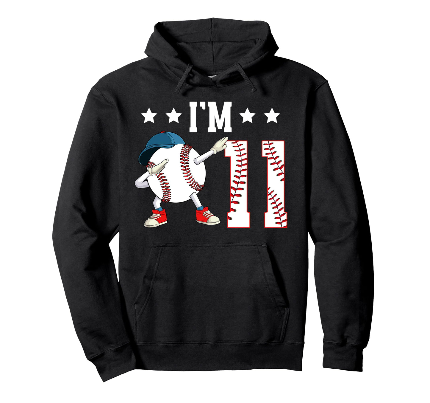 11Th Baseball Birthday Eleven Year Old Hoodie - Unique Graphic Unisex - T-Shirt, Sweatshirt, Hoodie