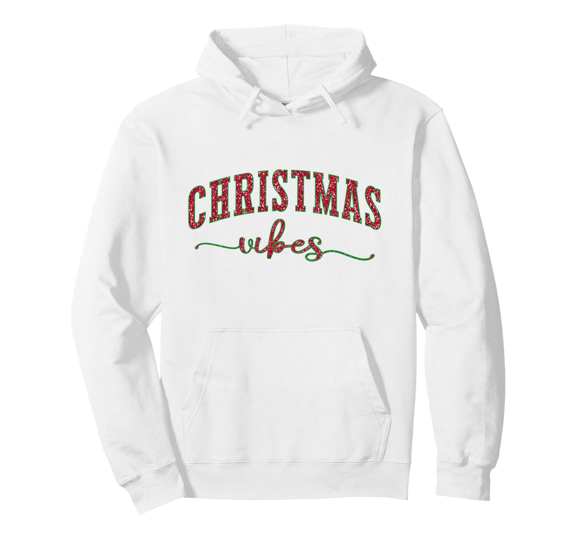 Merry Vibes Festive Typography Holiday Hoodie - Minimalist Print Unisex - T-Shirt, Sweatshirt, Hoodie