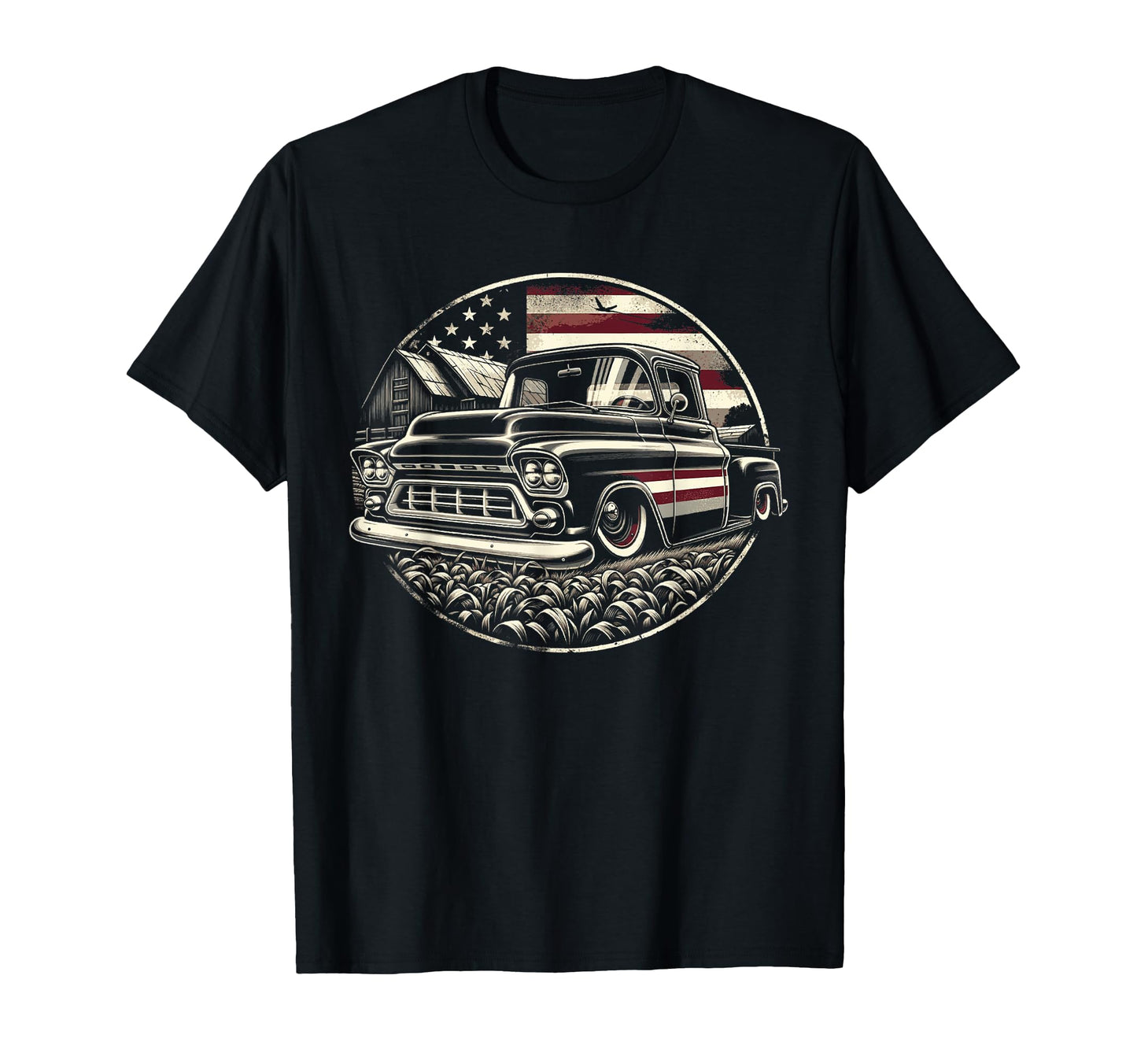 1950S 3100 Truck American Flag T-Shirt - Casual Everyday Wear Men Women - T-Shirt, Sweatshirt, Hoodie