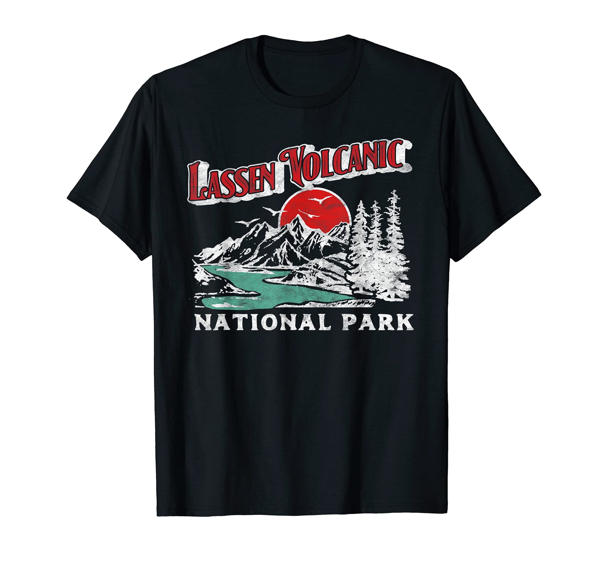 Lassen Volcanic National Park 80S T-Shirt - Aesthetic Graphic Men Women - T-Shirt, Sweatshirt, Hoodie